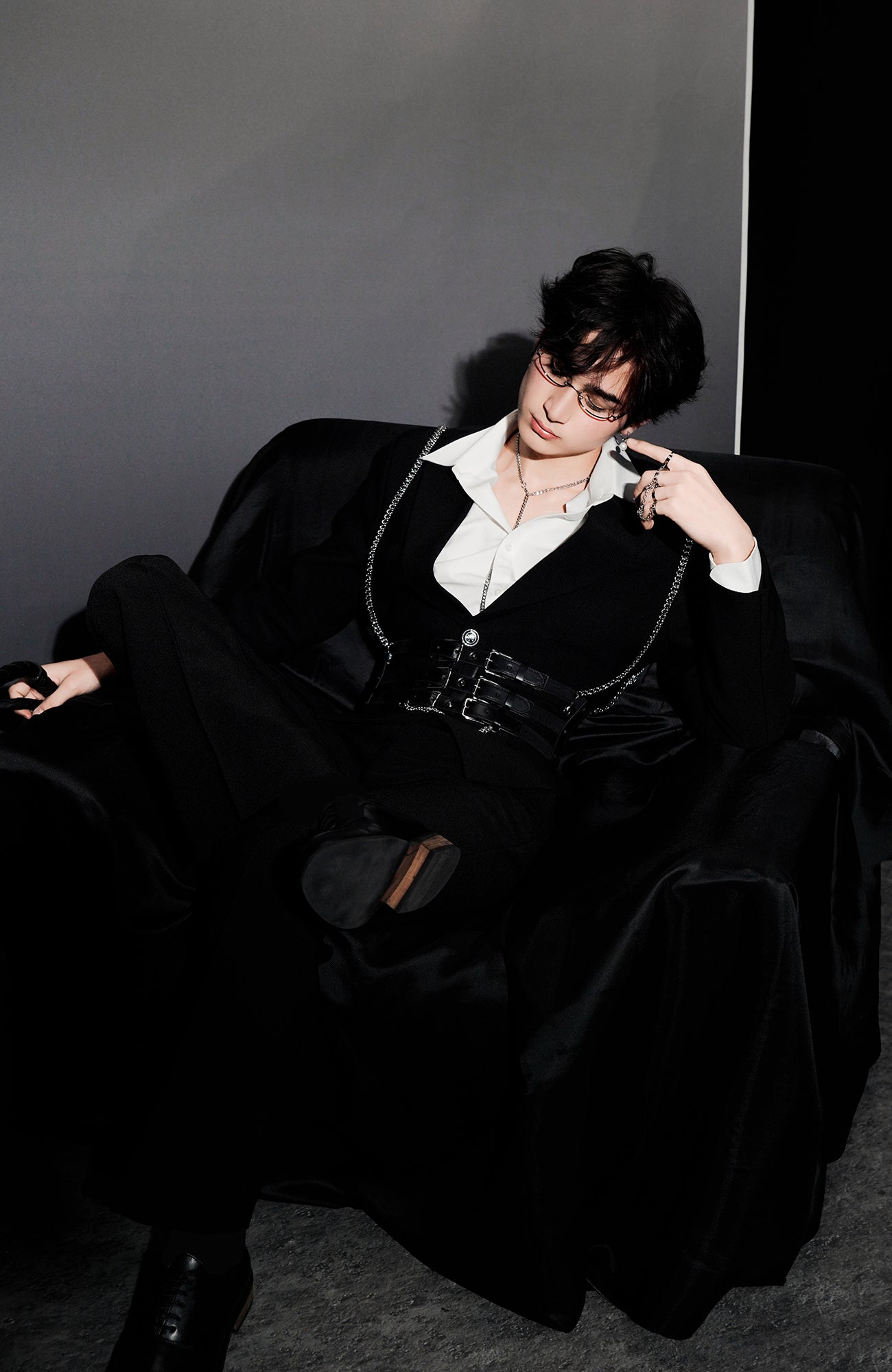 SHANG JIE Chain Suspender Multi-Belt Blazer-Jacket-M-Free Shipping Leatheretro