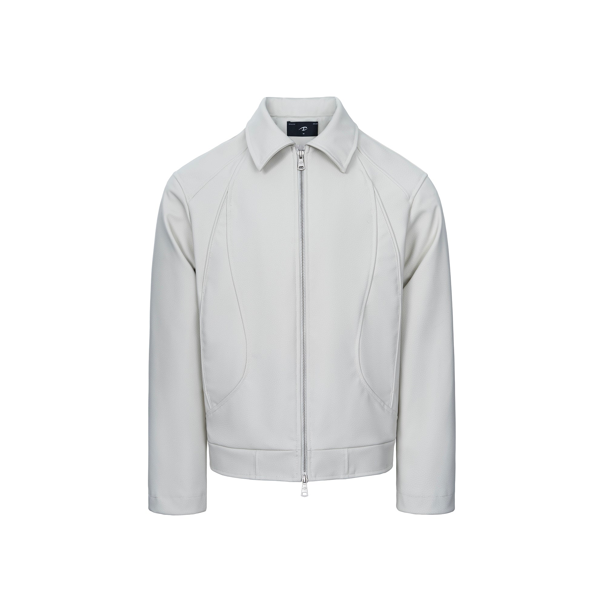 CATSSTAC Knightcore Pebbled Jacket-Jacket-M-White-Free Shipping Leatheretro