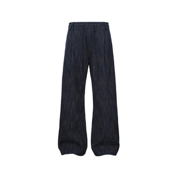 CATSSTAC Striped Double-Pleat Trousers-Pants-M-Black-Free Shipping Leatheretro