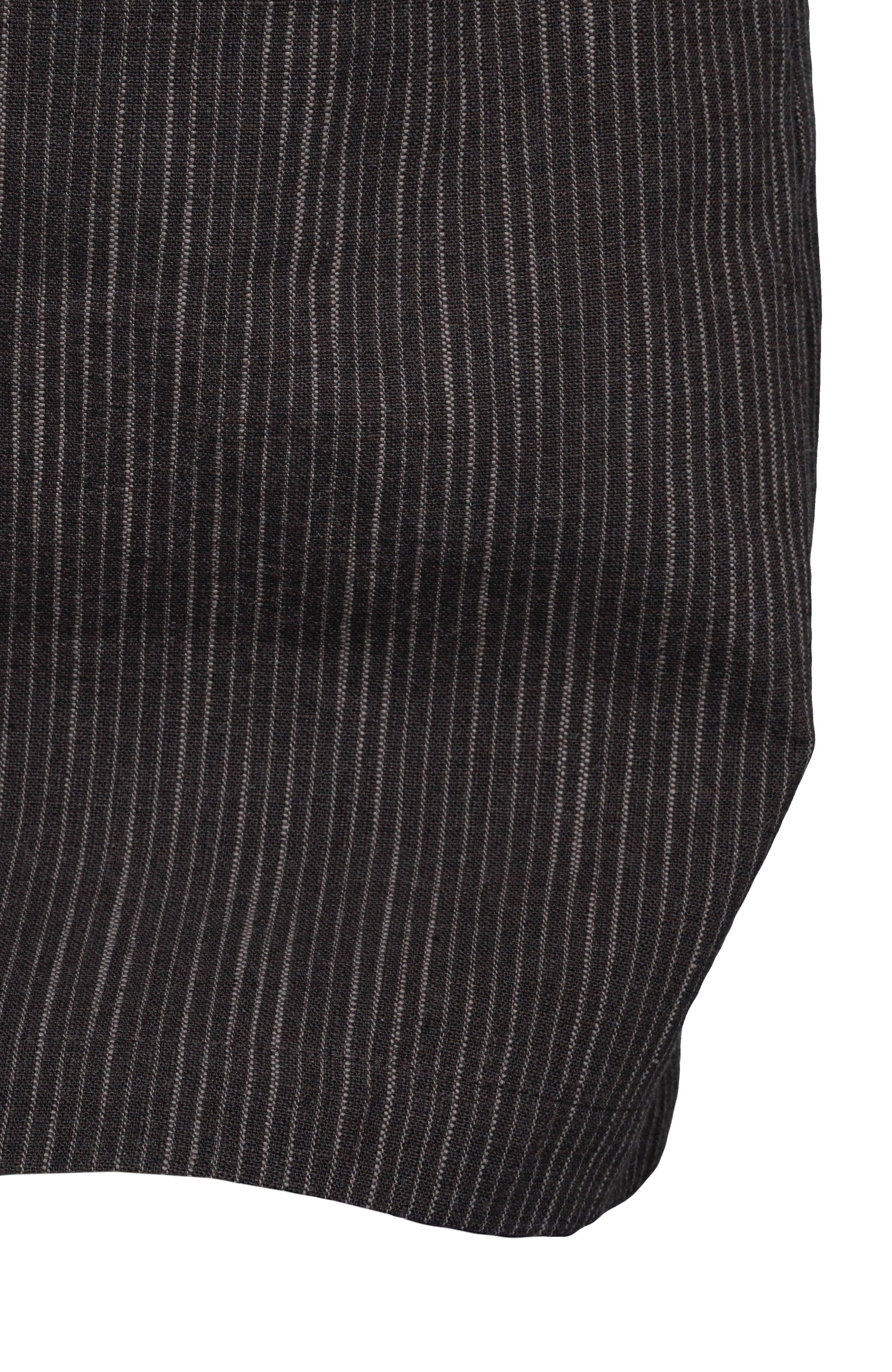 CATSSTAC Striped Double-Pleat Trousers-Pants-M-Black-Free Shipping Leatheretro