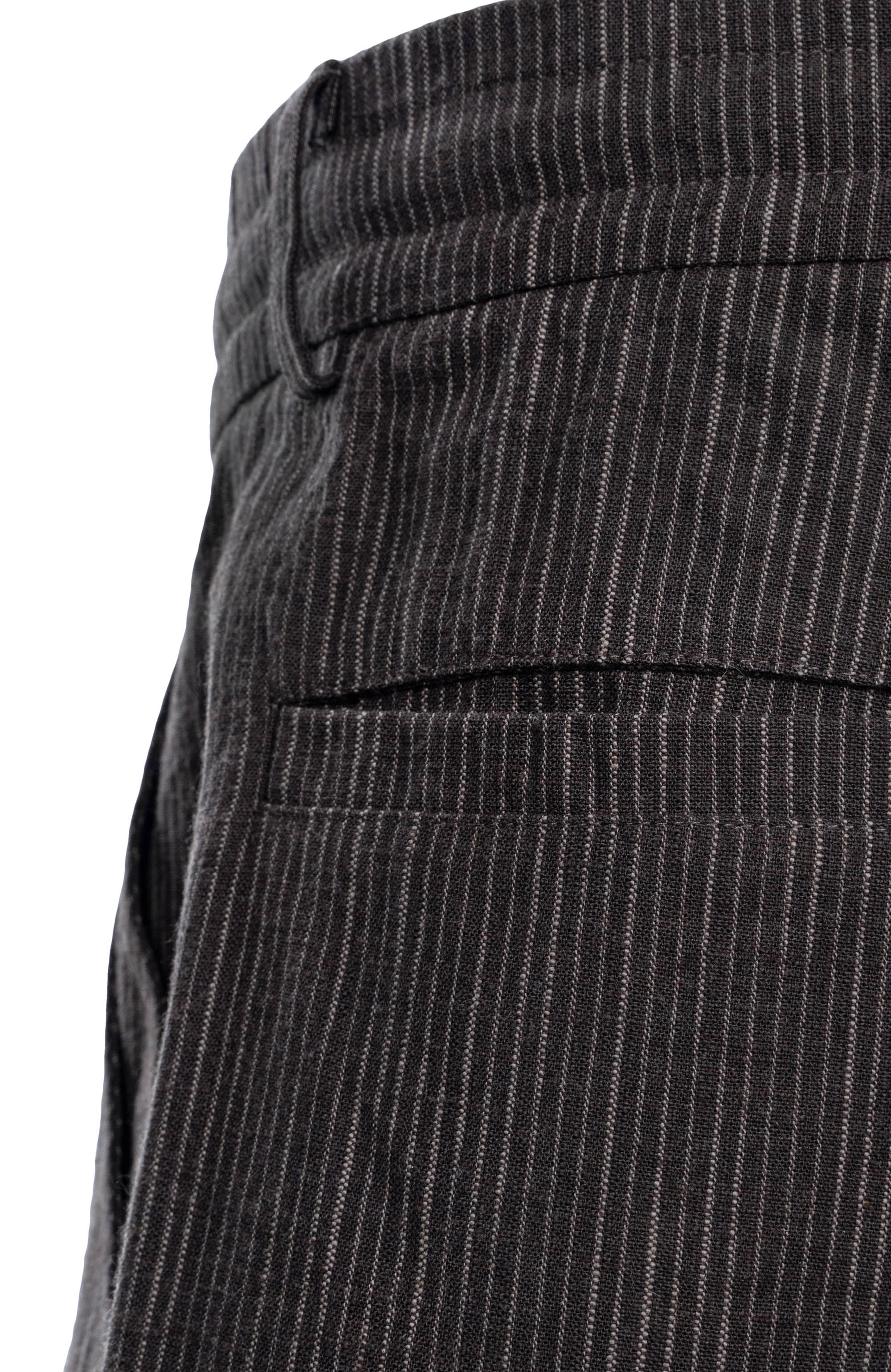 CATSSTAC Striped Double-Pleat Trousers-Pants-M-Black-Free Shipping Leatheretro