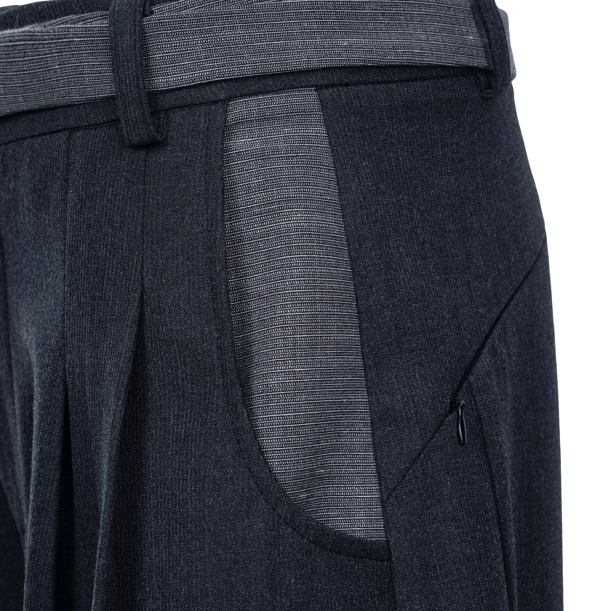 CATSSTAC Detachable-Belt Pleats Wide-Leg Trousers-Pants-M-Free Shipping Leatheretro