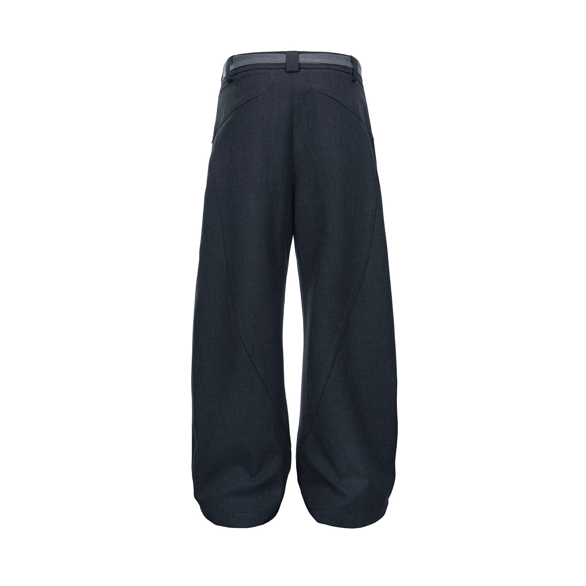 CATSSTAC Detachable-Belt Pleats Wide-Leg Trousers-Pants-M-Free Shipping Leatheretro