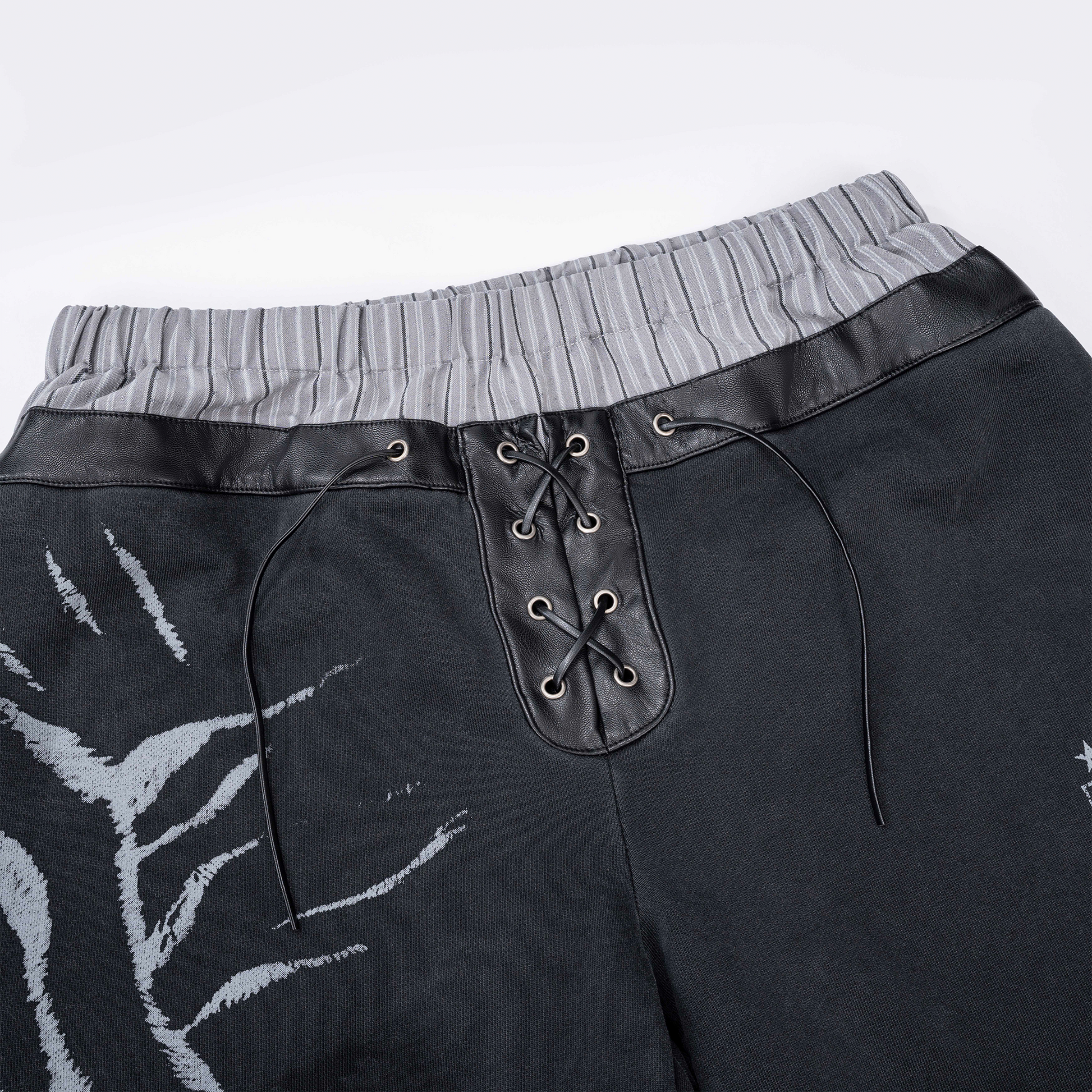 ESAIAS Washed Zebra Print Double-Waist Sweatpants-Pants-S / 28-31"-Free Shipping Leatheretro