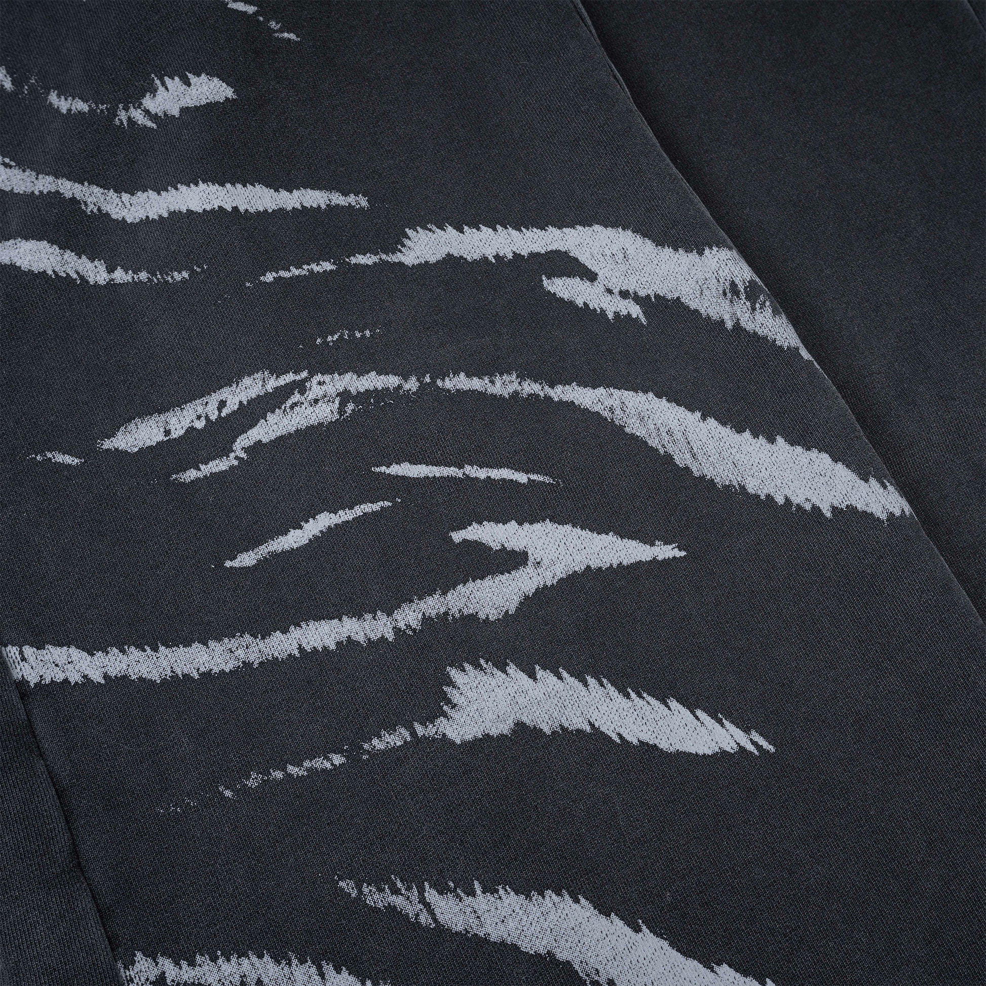 ESAIAS Washed Zebra Print Double-Waist Sweatpants-Pants-S / 28-31"-Free Shipping Leatheretro