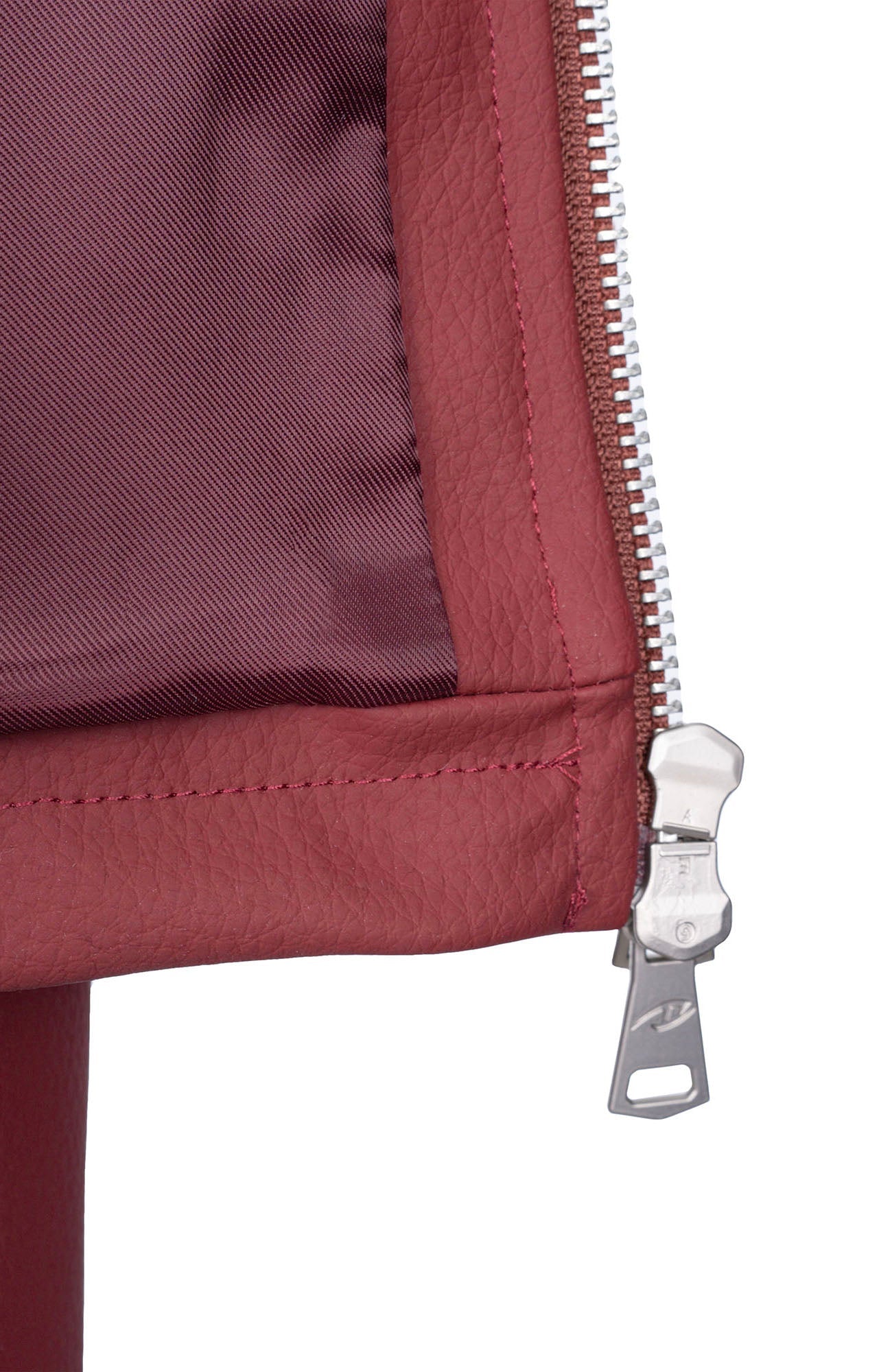 CATSSTAC Harrington PU Jacket-Jacket-M-Red-Free Shipping Leatheretro