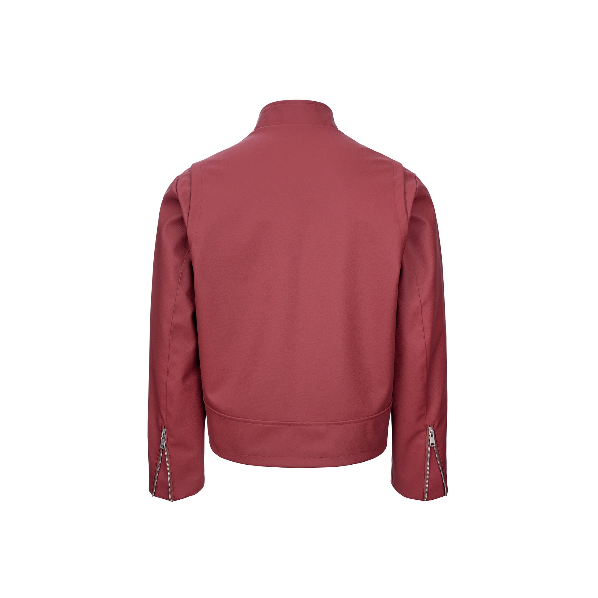 CATSSTAC Harrington PU Jacket-Jacket-M-Red-Free Shipping Leatheretro