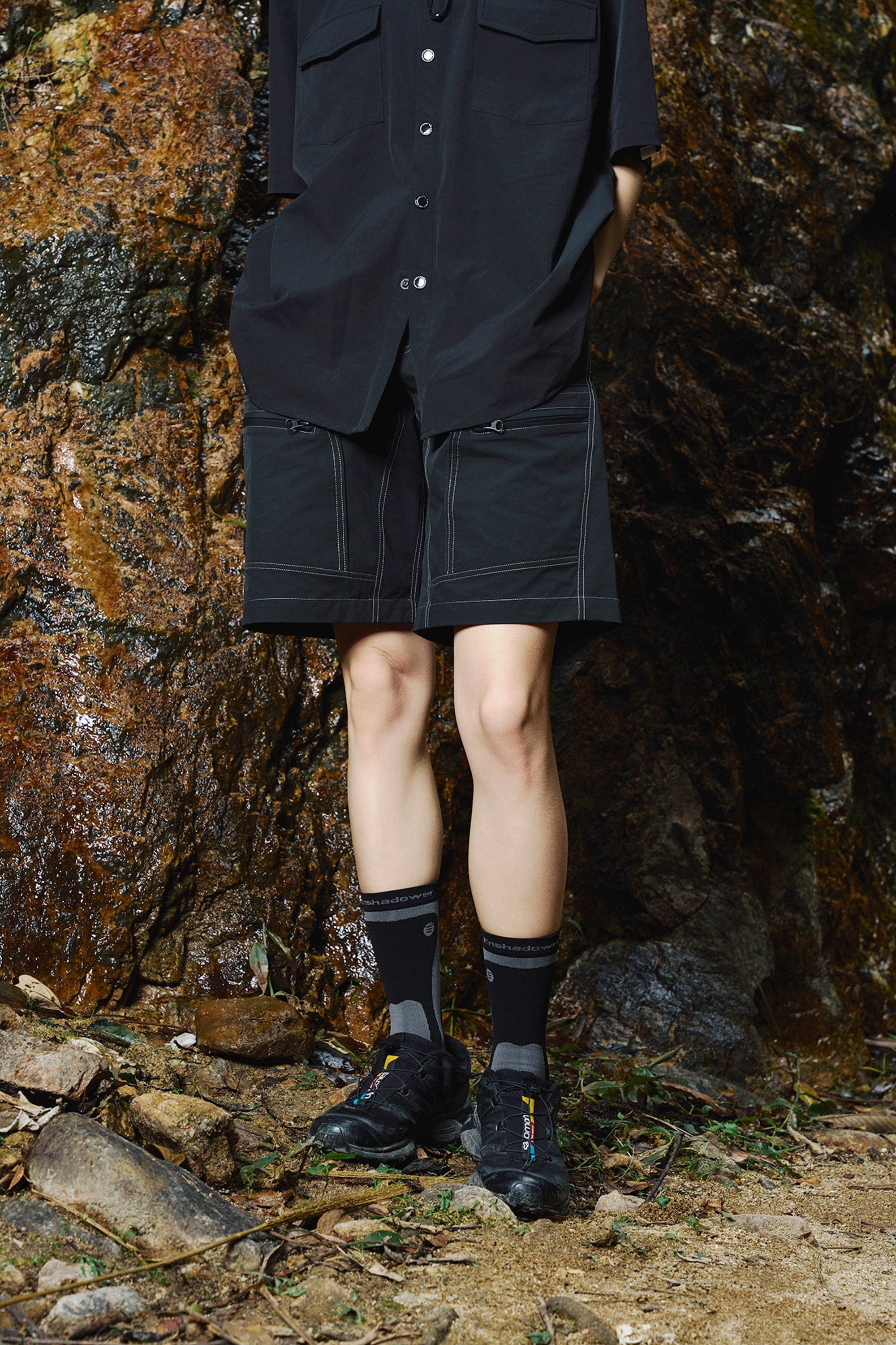 ENSHADOWER Deconstructed Multi Pockets Utility Shorts-Shorts-S-Free Shipping Leatheretro