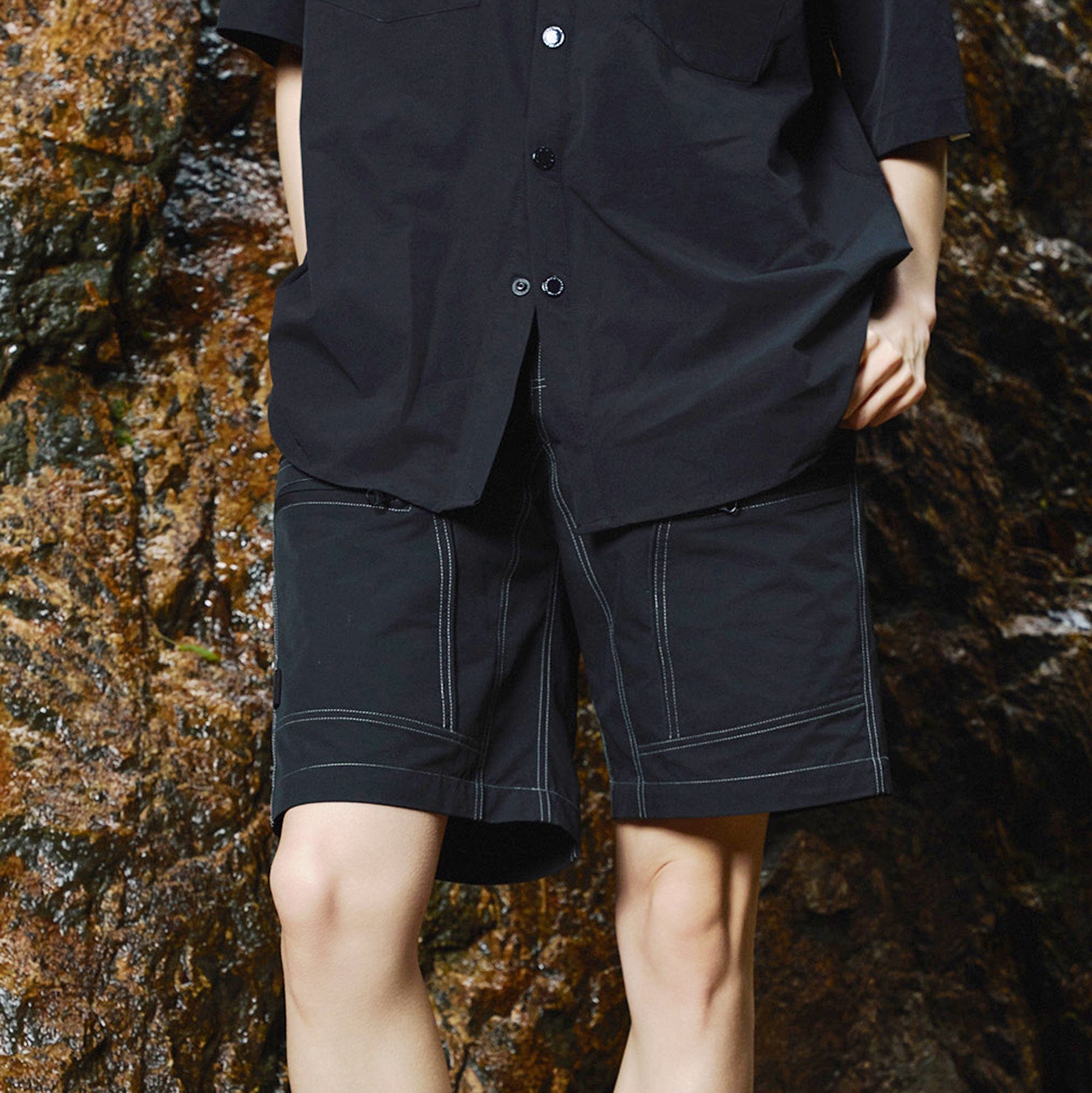 ENSHADOWER Deconstructed Multi Pockets Utility Shorts-Shorts-S-Free Shipping Leatheretro