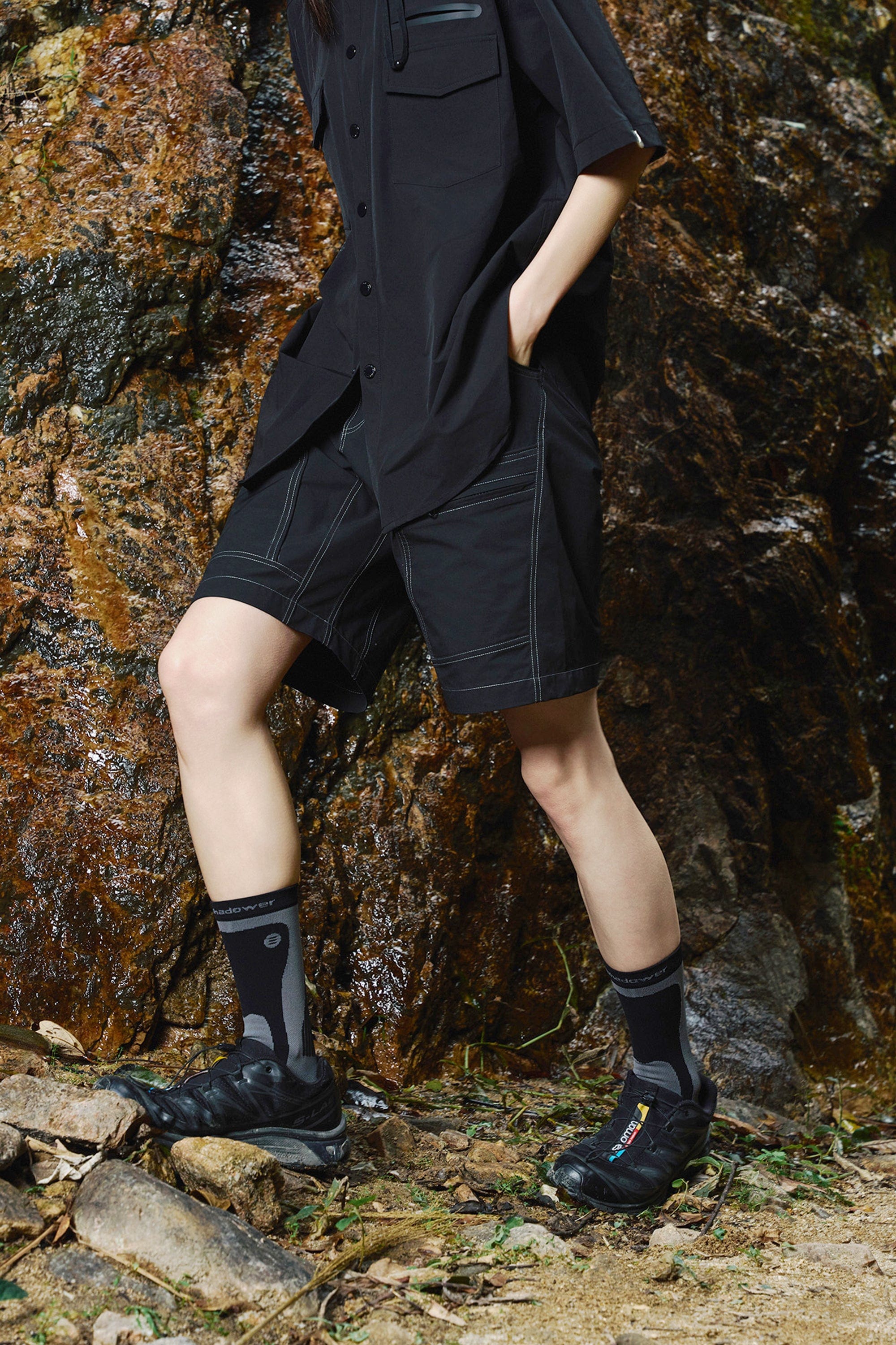 ENSHADOWER Deconstructed Multi Pockets Utility Shorts-Shorts-S-Free Shipping Leatheretro