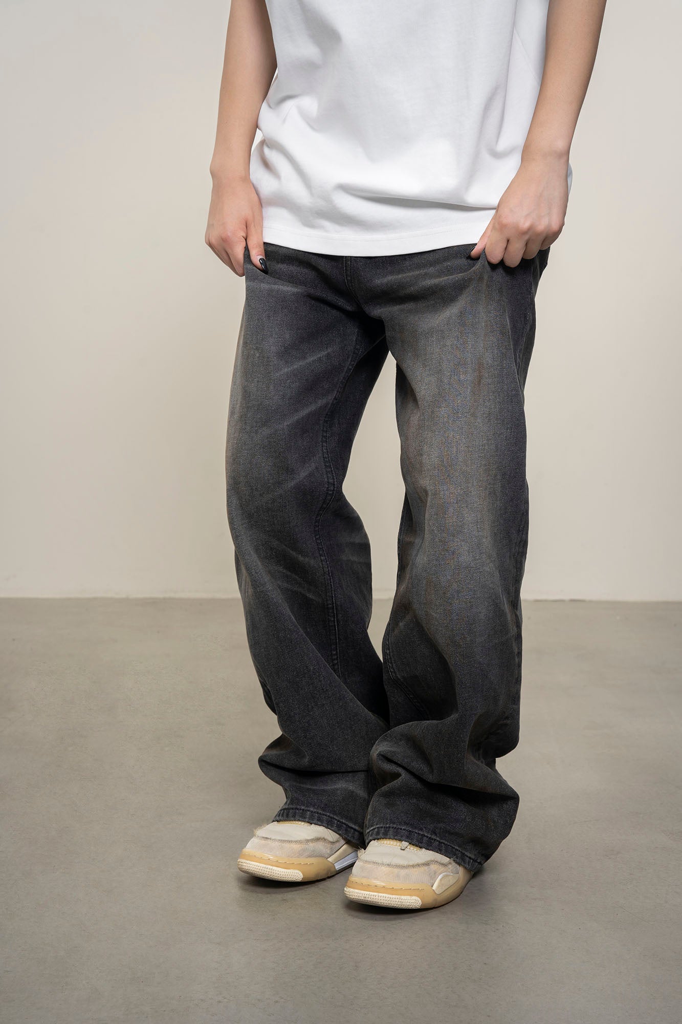 MAKEMORE Dirty Fit Straight-Leg Oversized Jeans-Jeans-S-Free Shipping Leatheretro