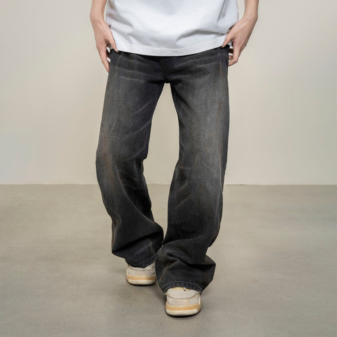 MAKEMORE Dirty Fit Straight-Leg Oversized Jeans-Jeans-S-Free Shipping Leatheretro