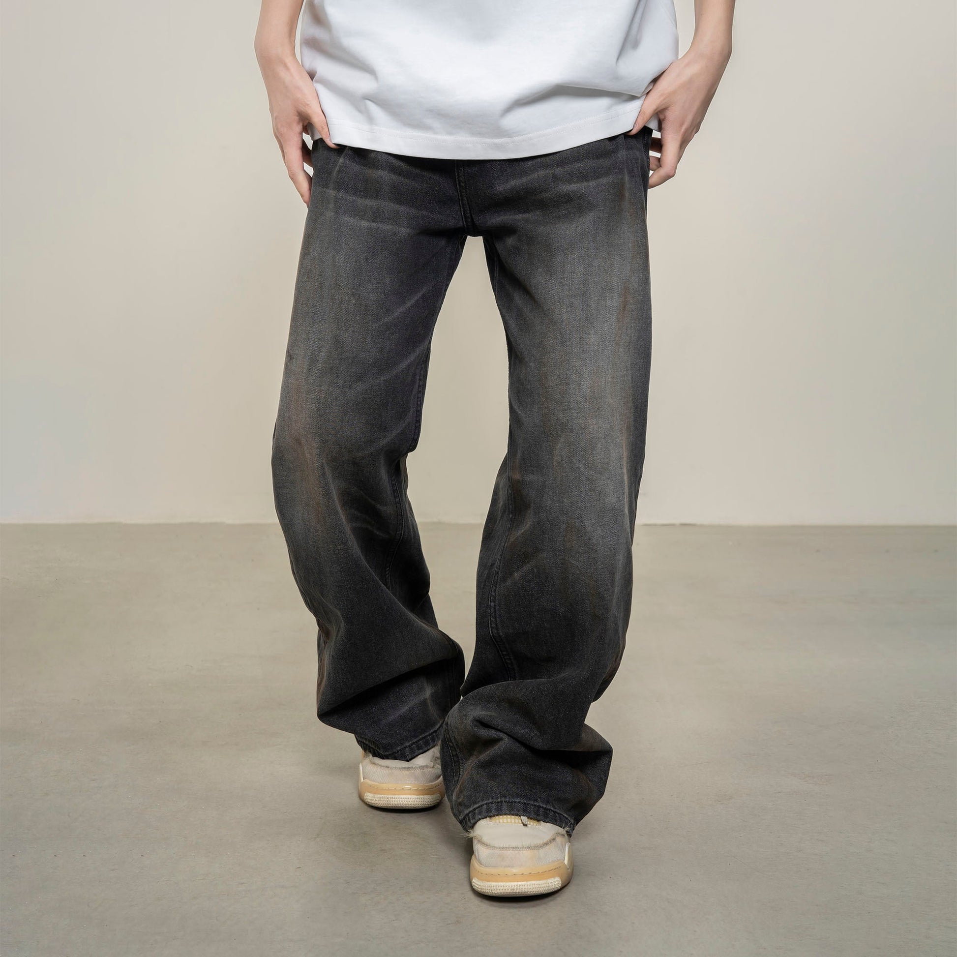 MAKEMORE Dirty Fit Straight-Leg Oversized Jeans-Jeans-S-Free Shipping Leatheretro