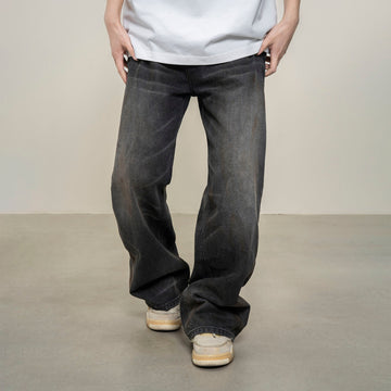 MAKEMORE Dirty Fit Straight-Leg Oversized Jeans-Jeans-S-Free Shipping Leatheretro