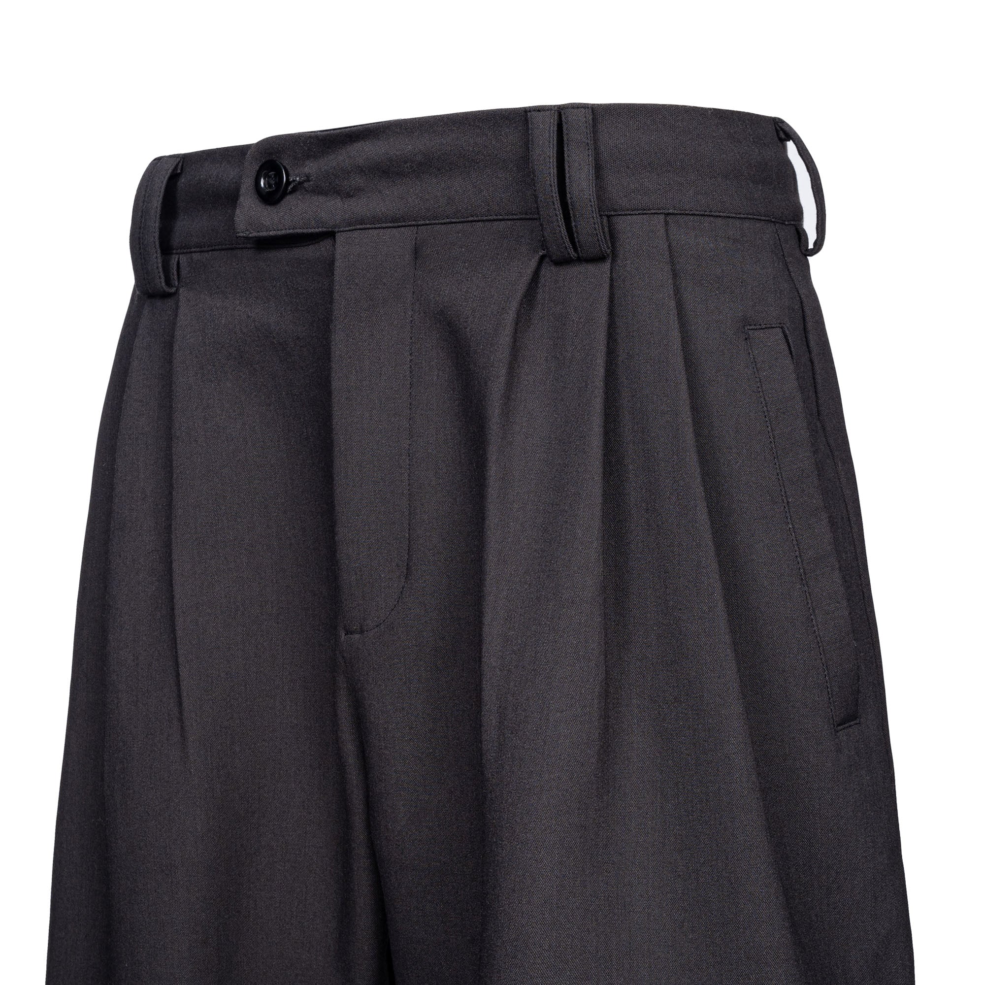 CATSSTAC Wool-Blend Multi-Pleats Oversized Trousers-Pants-M-Black-Free Shipping Leatheretro