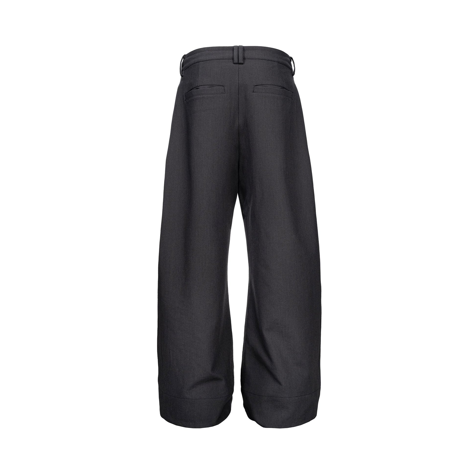 CATSSTAC Wool-Blend Multi-Pleats Oversized Trousers-Pants-M-Black-Free Shipping Leatheretro