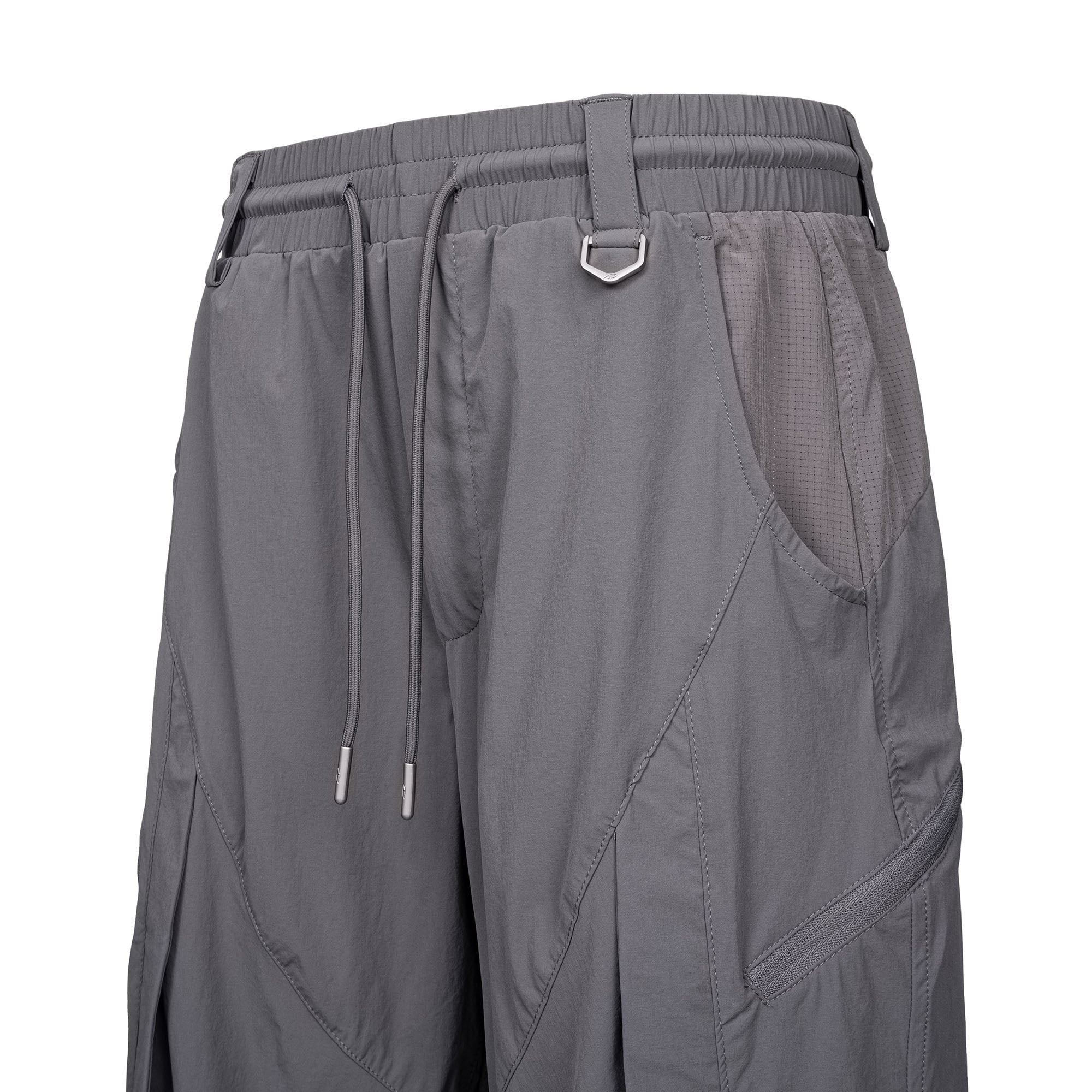 CATSSTAC Multi-Panel Layered Drawstring Pants-Pants-M (Preorder)-Gray-Free Shipping Leatheretro