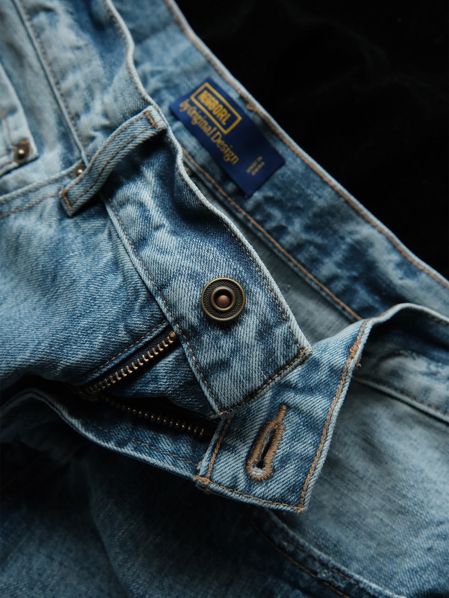 NEIGBORL Washed Distressed Straight-Leg Jeans-Jeans-S-Free Shipping Leatheretro