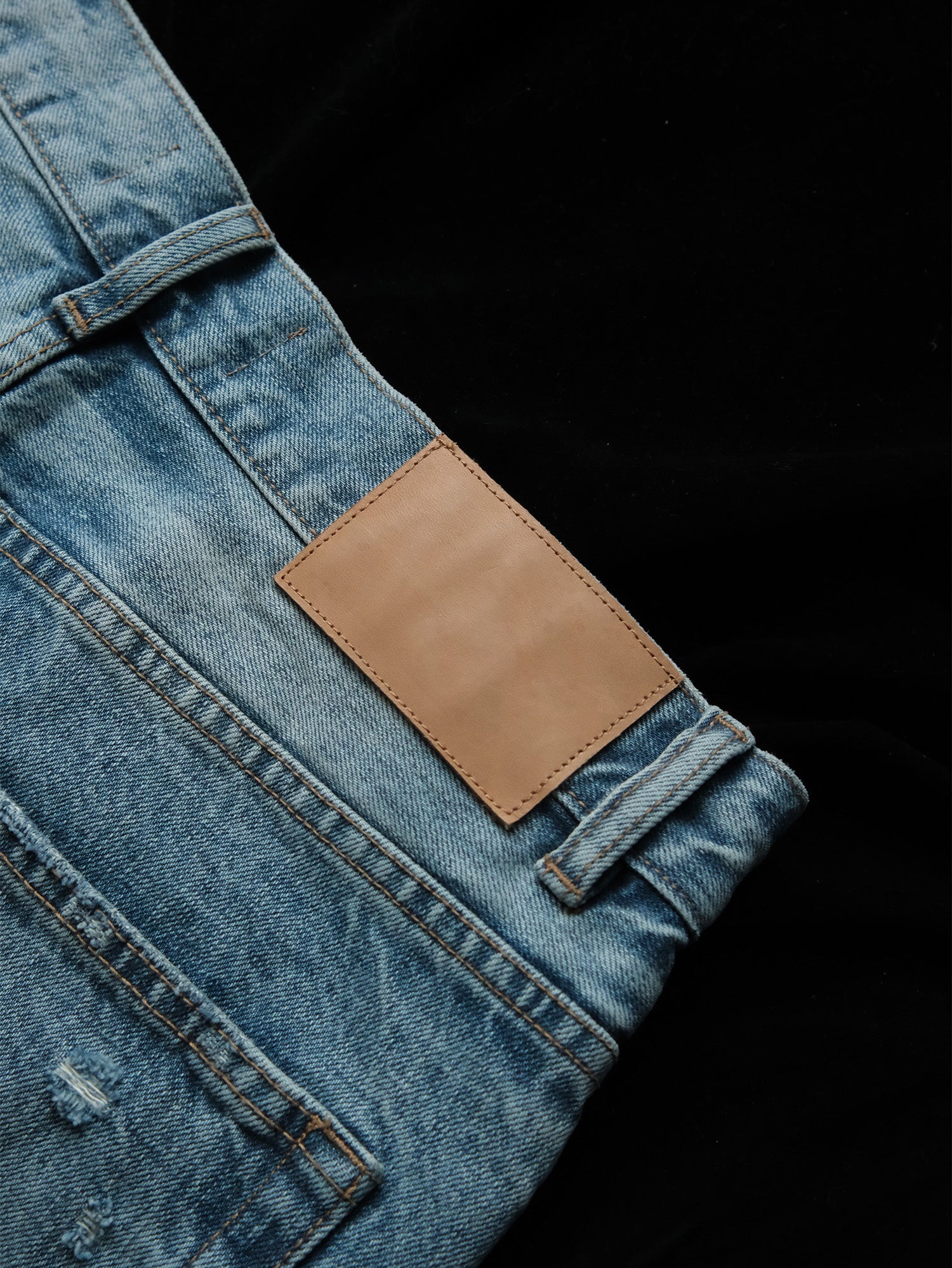 NEIGBORL Washed Distressed Straight-Leg Jeans-Jeans-S-Free Shipping Leatheretro
