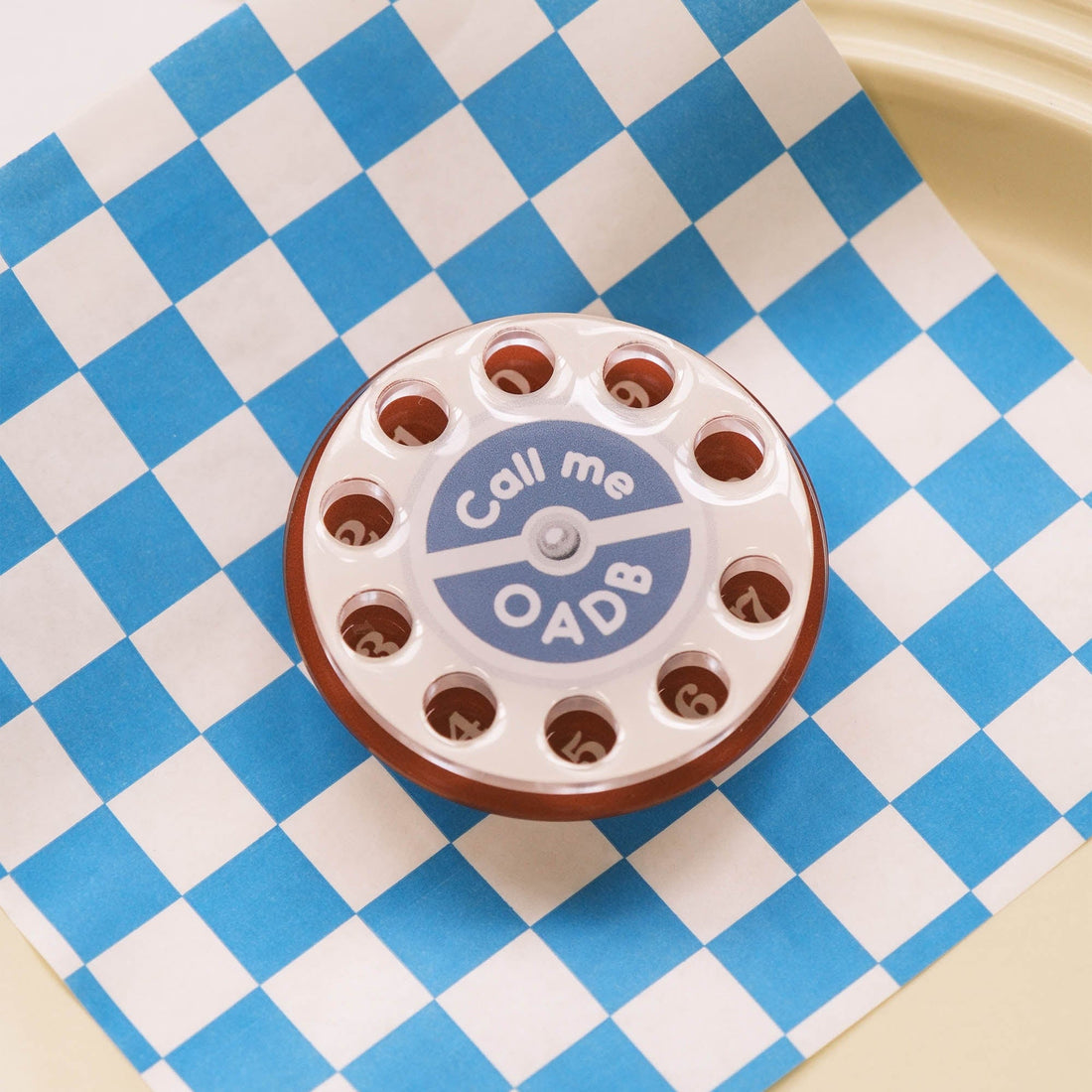 ONADAILYBASIS Rotary Dial Spinner Phone Grip-Other Accessories-Red-Free Shipping Leatheretro