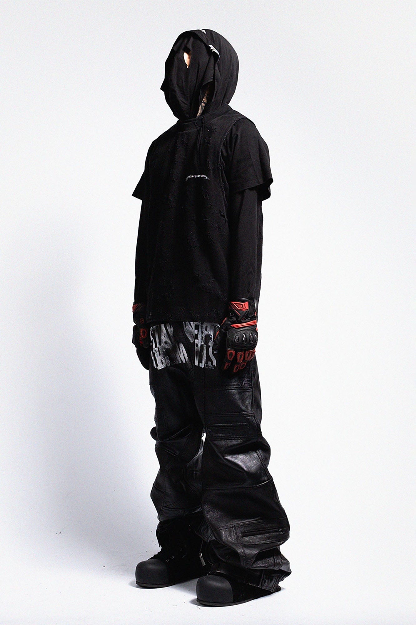 FVVO Ripped Multi-Wear Hoodie-Hoodie-S-Gray-Free Shipping Leatheretro