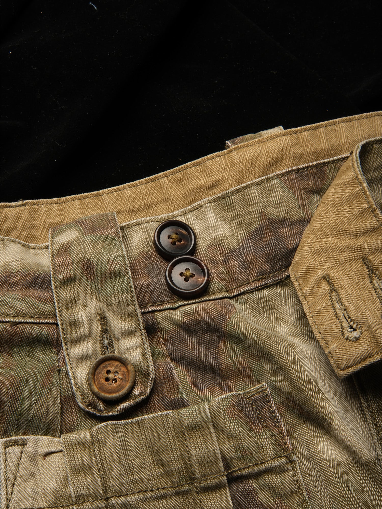 NEIGBORL Retro Washed Camo Cargo Shorts-Shorts-S-Free Shipping Leatheretro