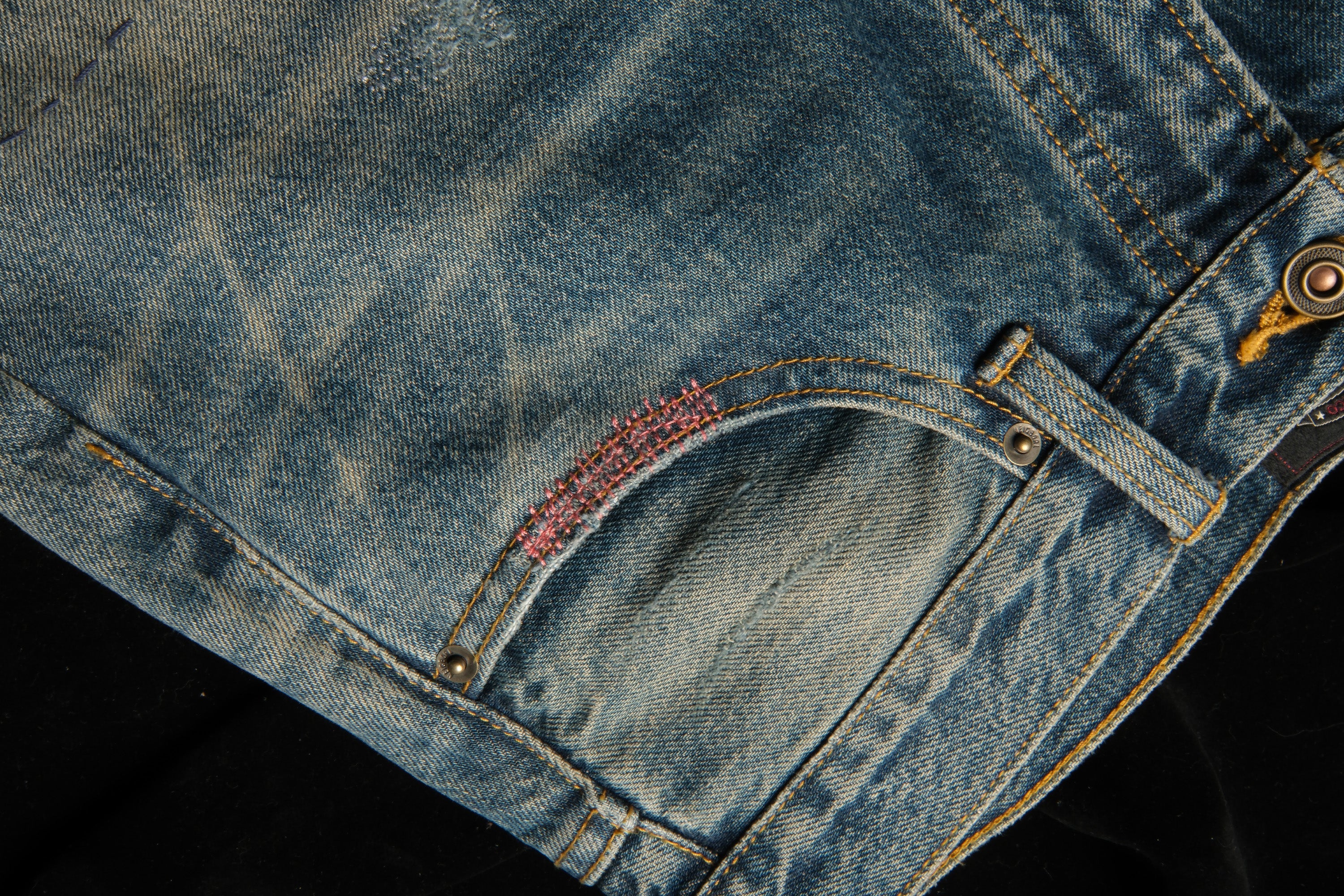 NEIGBORL Retro Washed Patch Distressed Jeans-Jeans-XS-Free Shipping Leatheretro