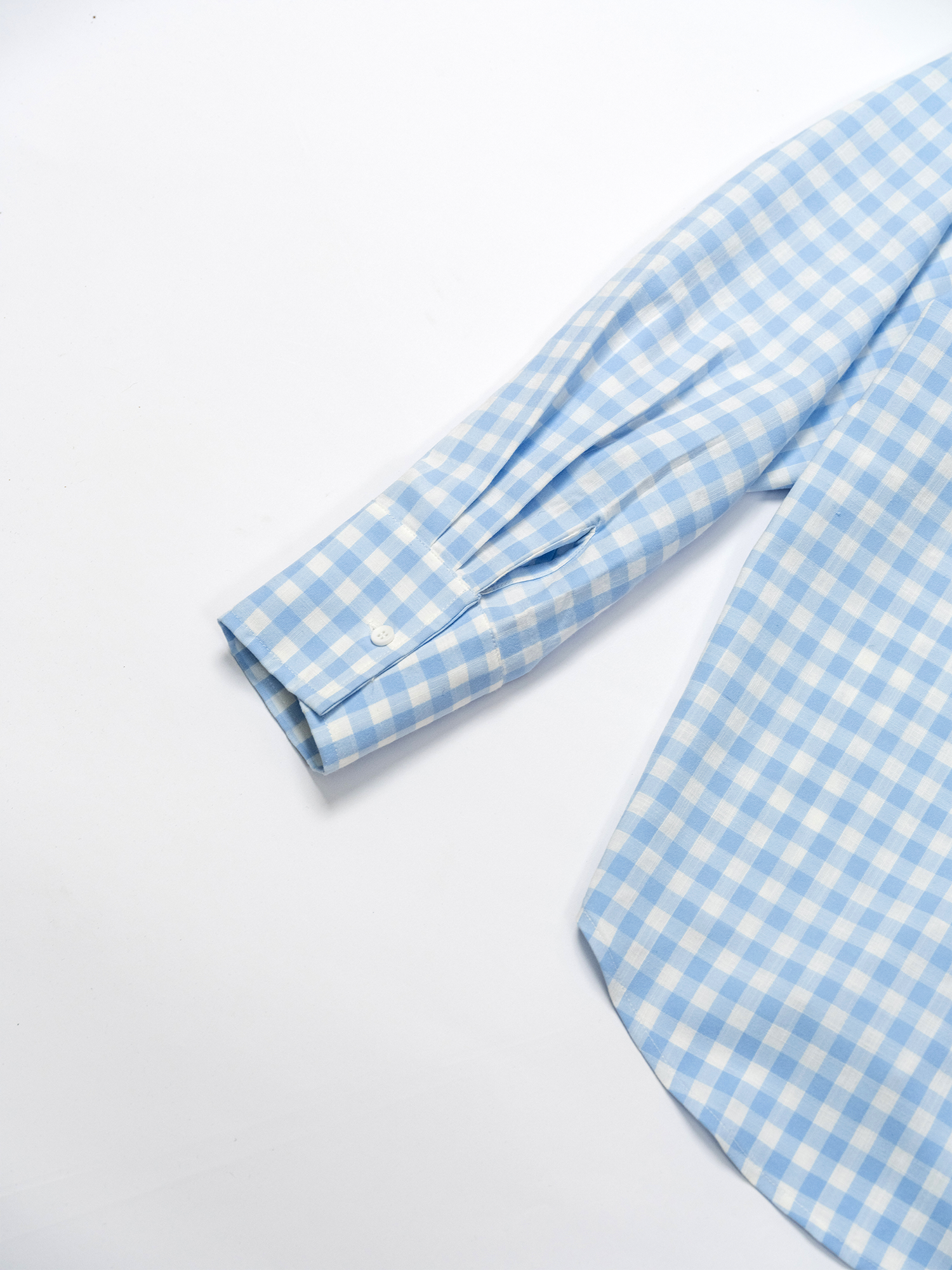 KADAKADA Gingham V-Neck Tie-Strap Oversized Shirt-Shirt-M (Preorder)-Free Shipping Leatheretro