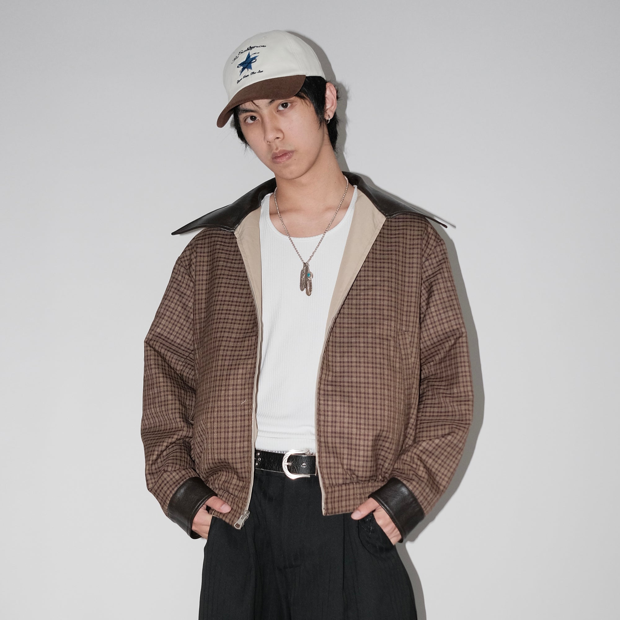 IN EXISTENCE Reversible Compass Embroidered Jacket-Jacket-S-Free Shipping Leatheretro