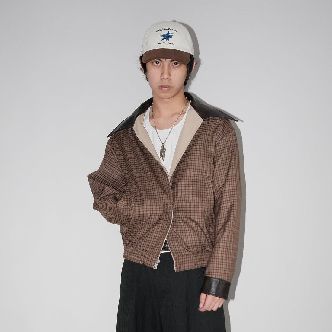 IN EXISTENCE Reversible Compass Embroidered Jacket-Jacket-S-Free Shipping Leatheretro