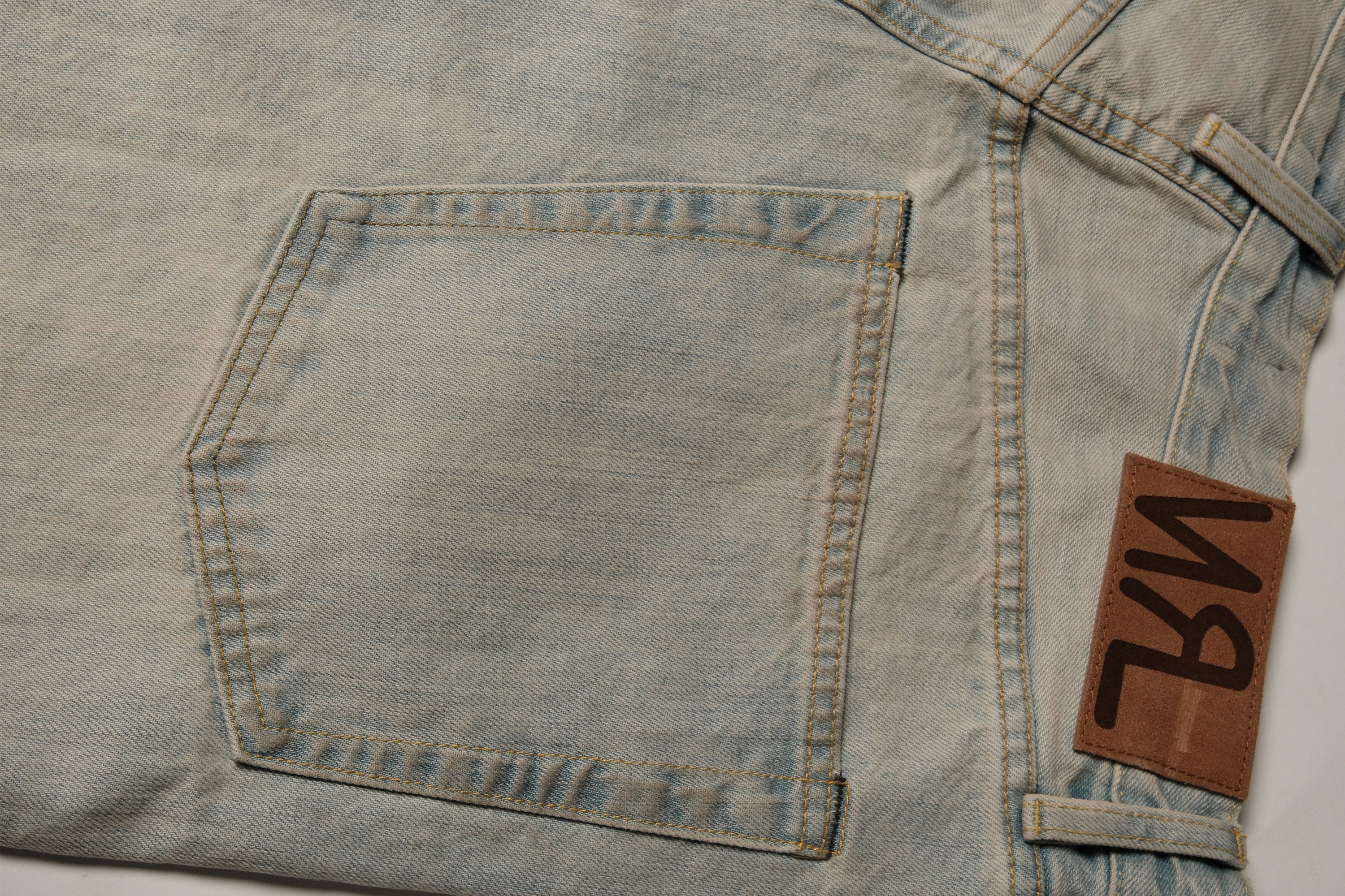 NEIGBORL Retro Washed Distressed Straight-Leg Jeans-Pants-S-Free Shipping Leatheretro