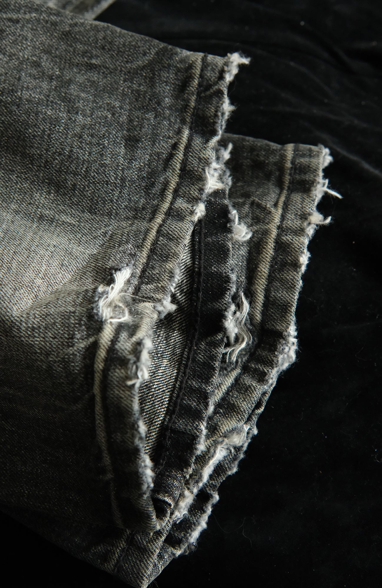 NEIGBORL Wash Distressed Loose-Fit Jeans Black-Jeans-S (Preorder)-Free Shipping Leatheretro