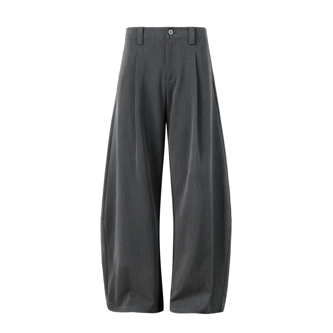 OKAYTHXBYE Pleated Curved Wide-Leg Trousers-Pants-S-Gray-Free Shipping Leatheretro