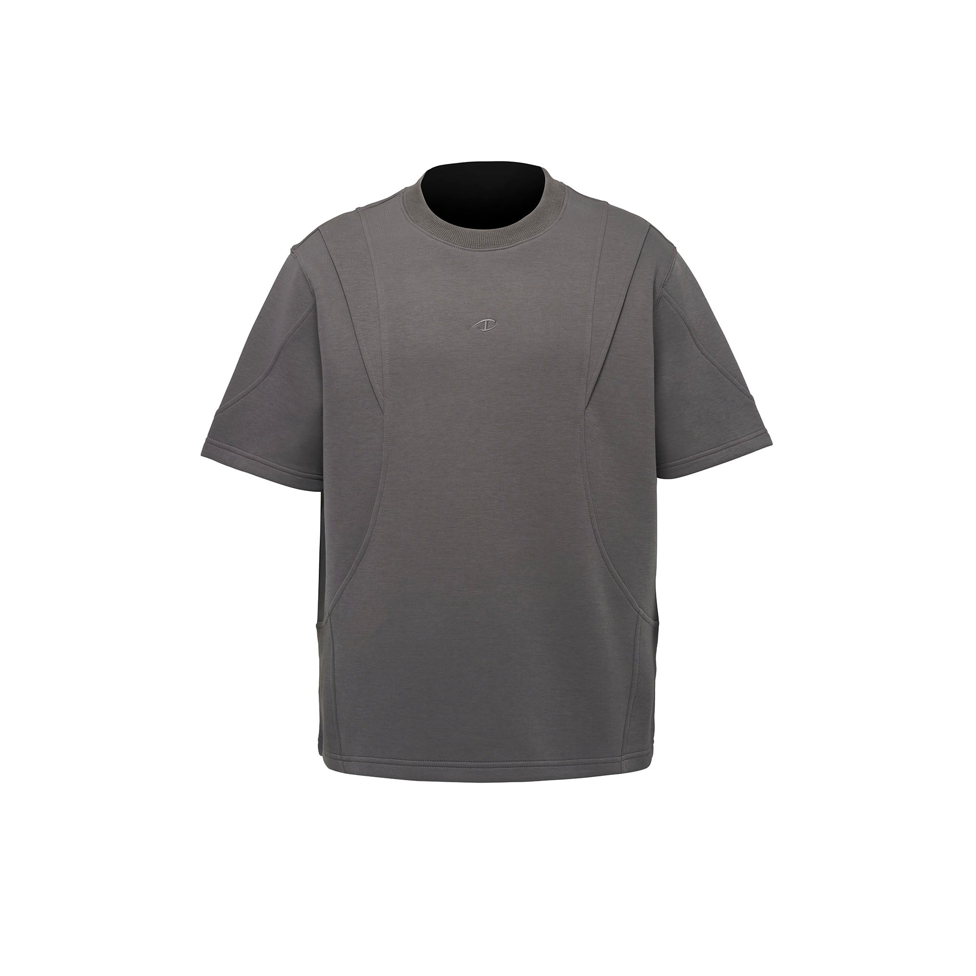 CATSSTAC Structured Paneled Pocket T-Shirt-T Shirt-M-Gray-Free Shipping Leatheretro