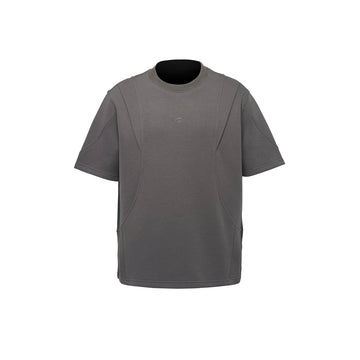 CATSSTAC Structured Paneled Pocket T-Shirt-T Shirt-M-Gray-Free Shipping Leatheretro