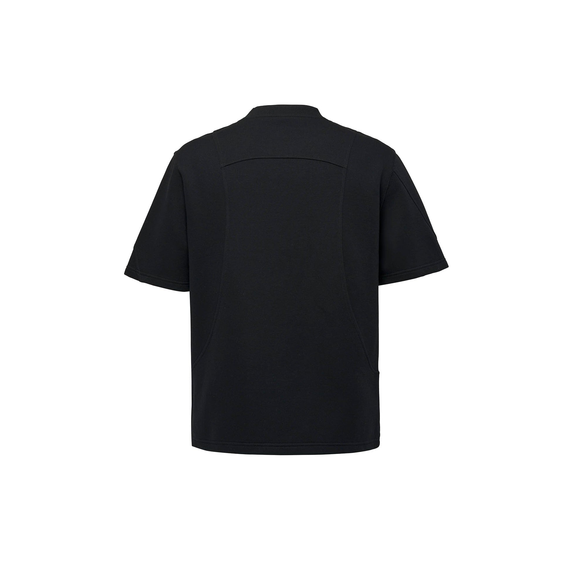 CATSSTAC Structured Paneled Pocket T-Shirt-T Shirt-M-Gray-Free Shipping Leatheretro