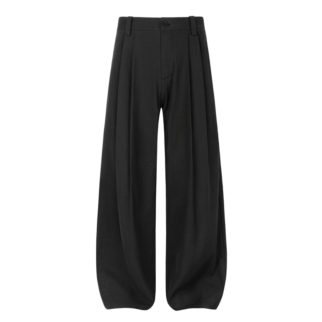 OKAYTHXBYE Pleated Linen-Blend Wide-Leg Trousers-Pants-S-White-Free Shipping Leatheretro