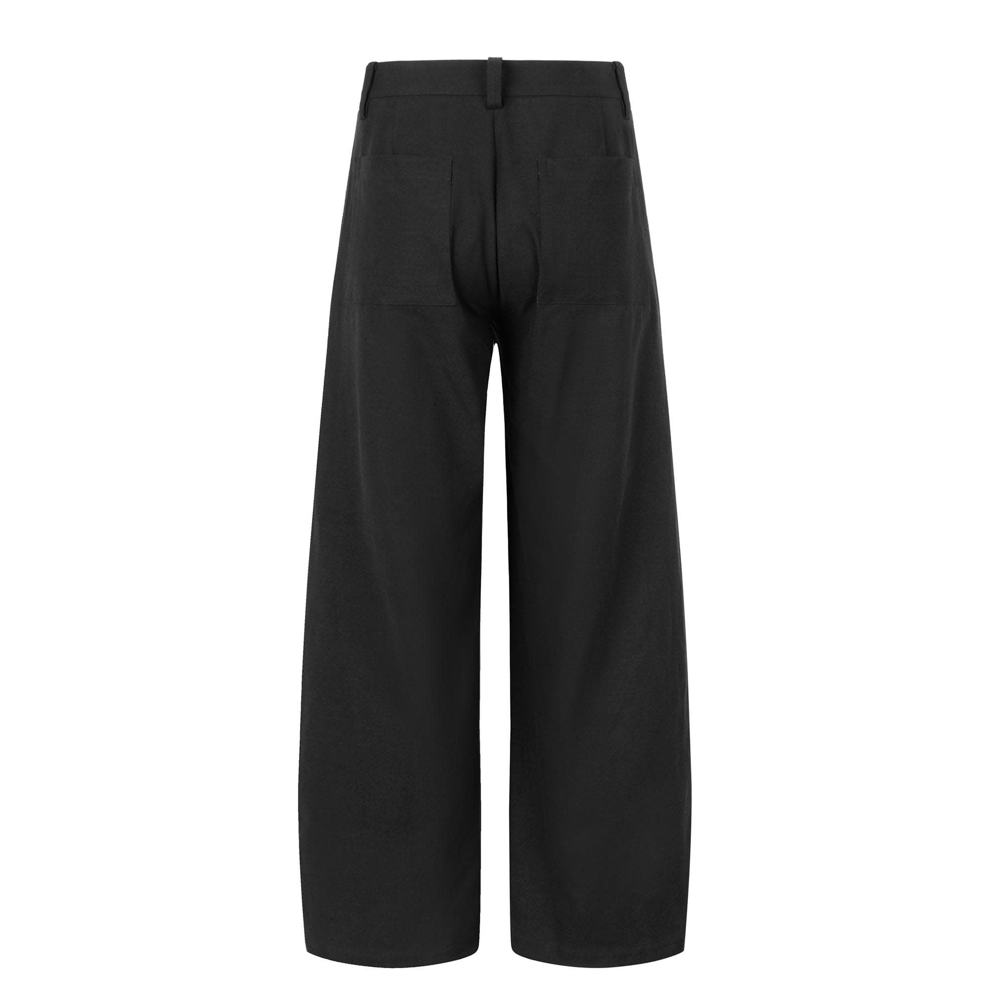 OKAYTHXBYE Pleated Linen-Blend Wide-Leg Trousers-Pants-S-White-Free Shipping Leatheretro