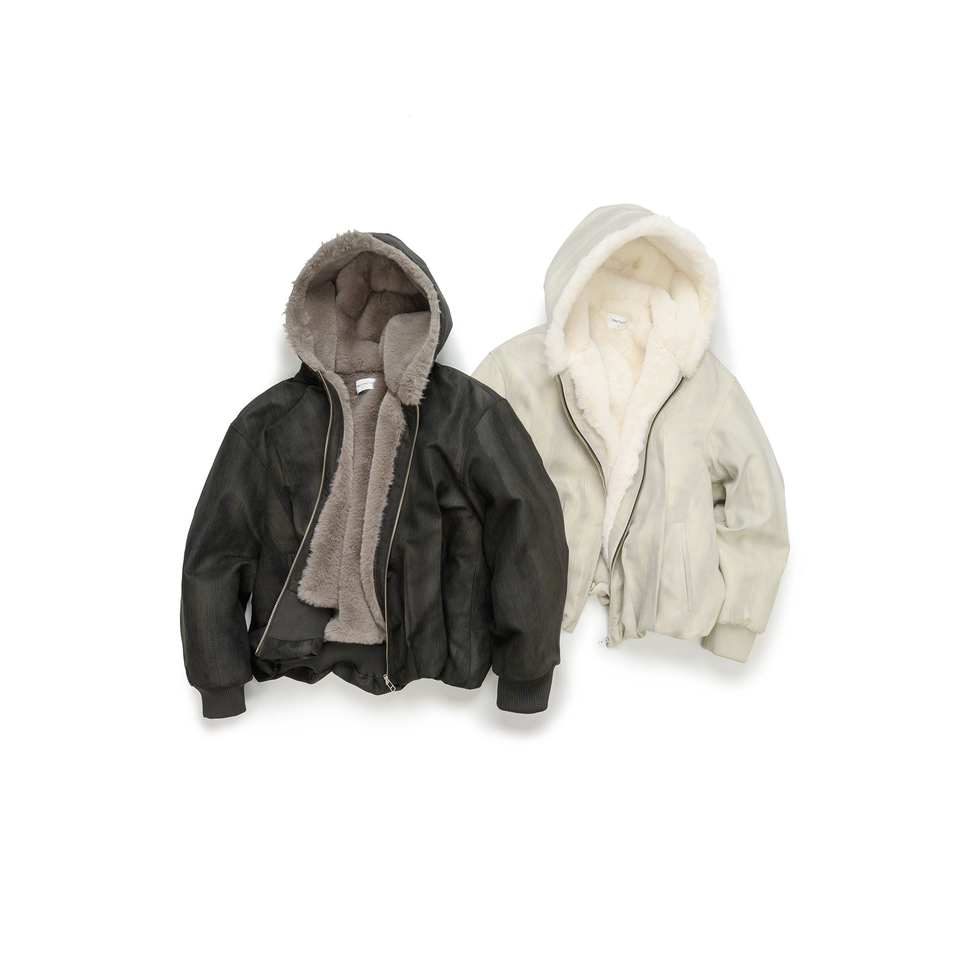 OKAYTHXBYE Faux Mink Lined Hooded Bomber Jacket-Jacket-S-Black-Free Shipping Leatheretro