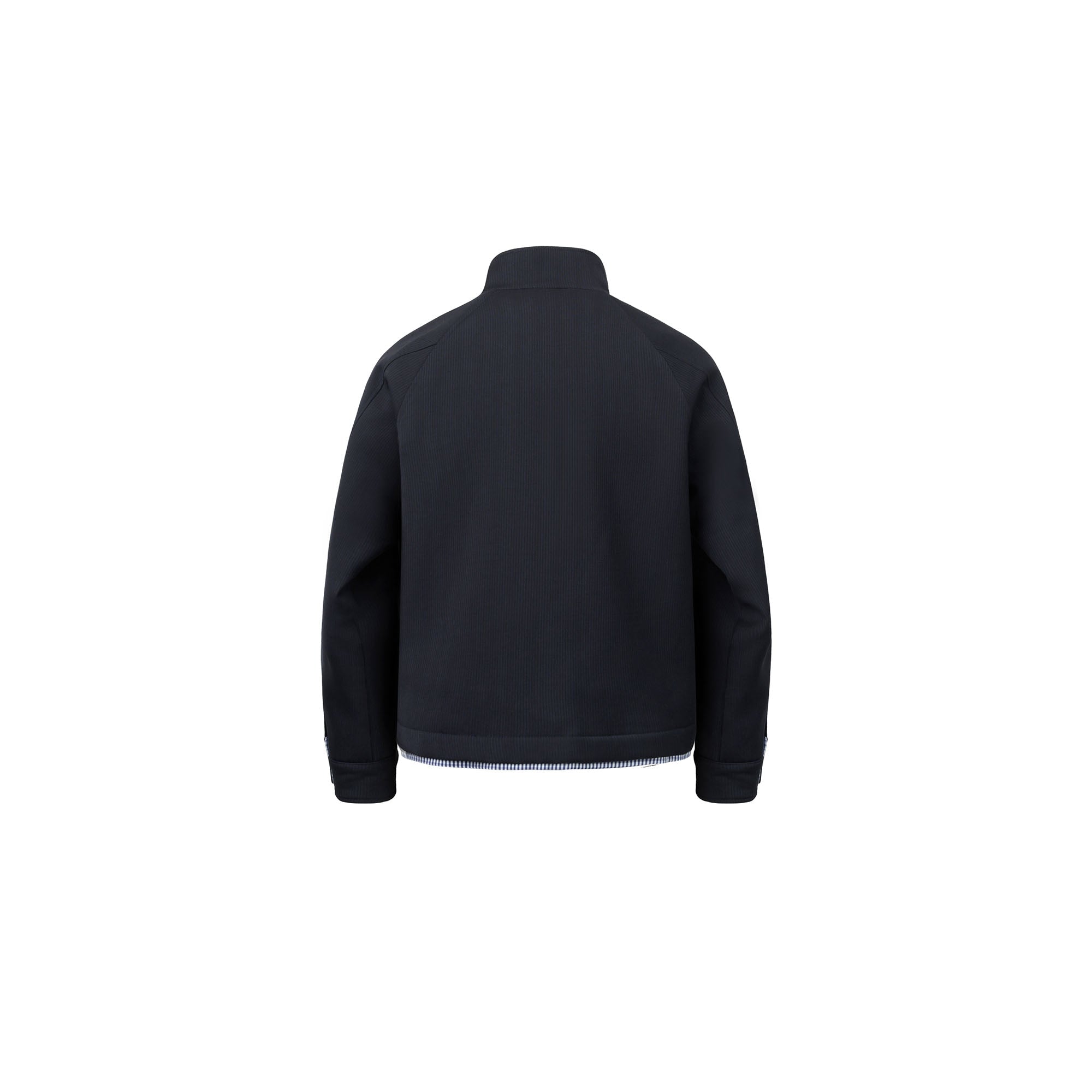 OKAYTHXBYE Gingham Panel Wool-Filled Jacket-Jacket-S-Free Shipping Leatheretro