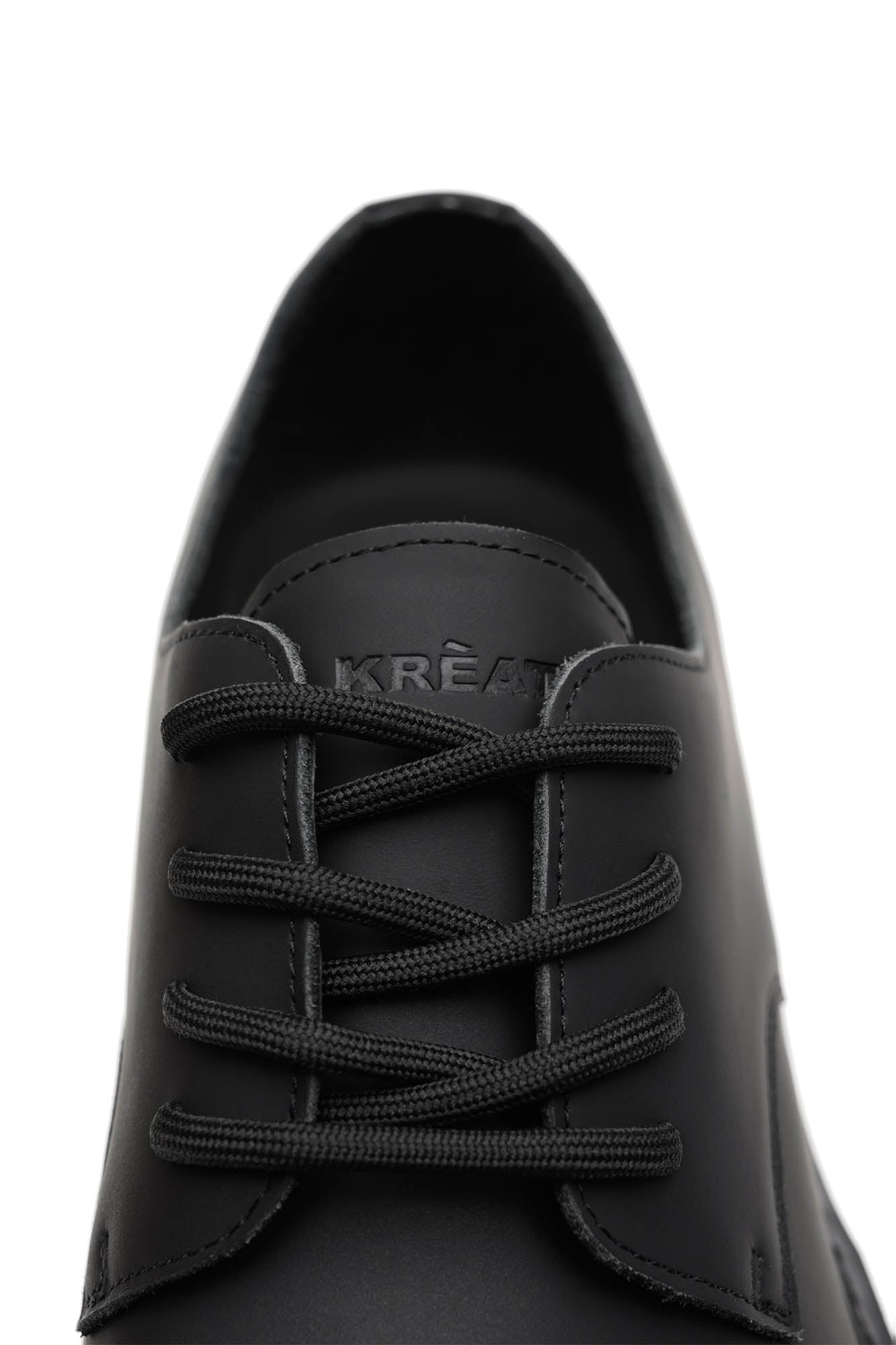 KREATE The Chunky Derby-Shoes-US 6 (EU 38)-Black-Free Shipping Leatheretro