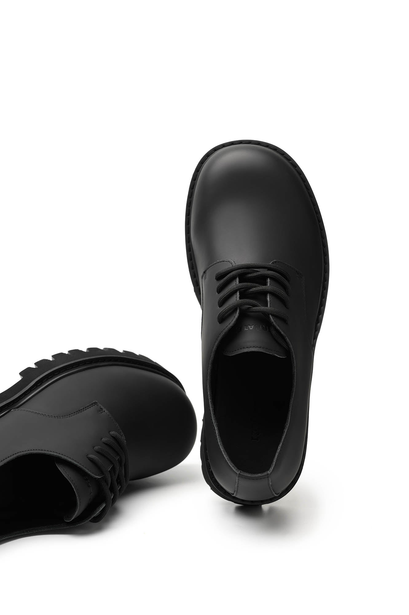 KREATE The Chunky Derby-Shoes-US 6 (EU 38)-Black-Free Shipping Leatheretro