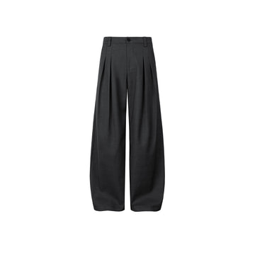 OKAYTHXBYE Essential Pleat Wide-Leg Trousers-Pants-S-Black-Free Shipping Leatheretro