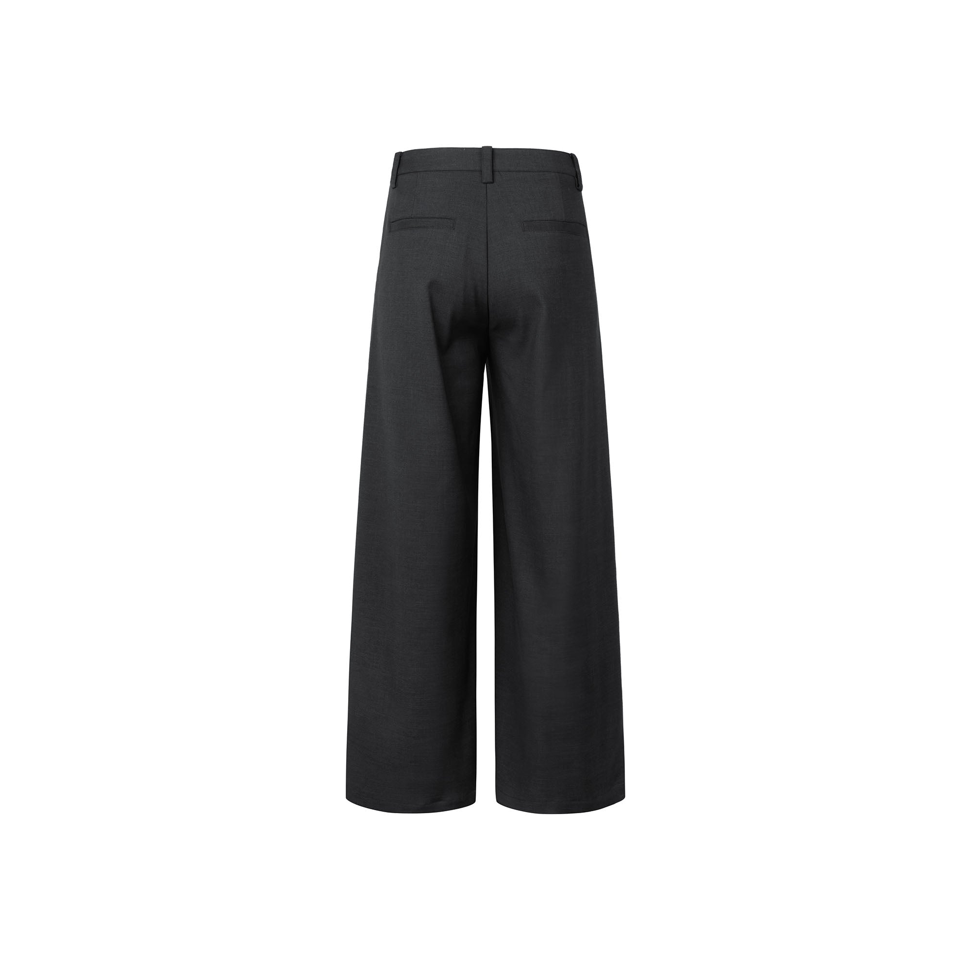 OKAYTHXBYE Essential Pleat Wide-Leg Trousers-Pants-S-Black-Free Shipping Leatheretro