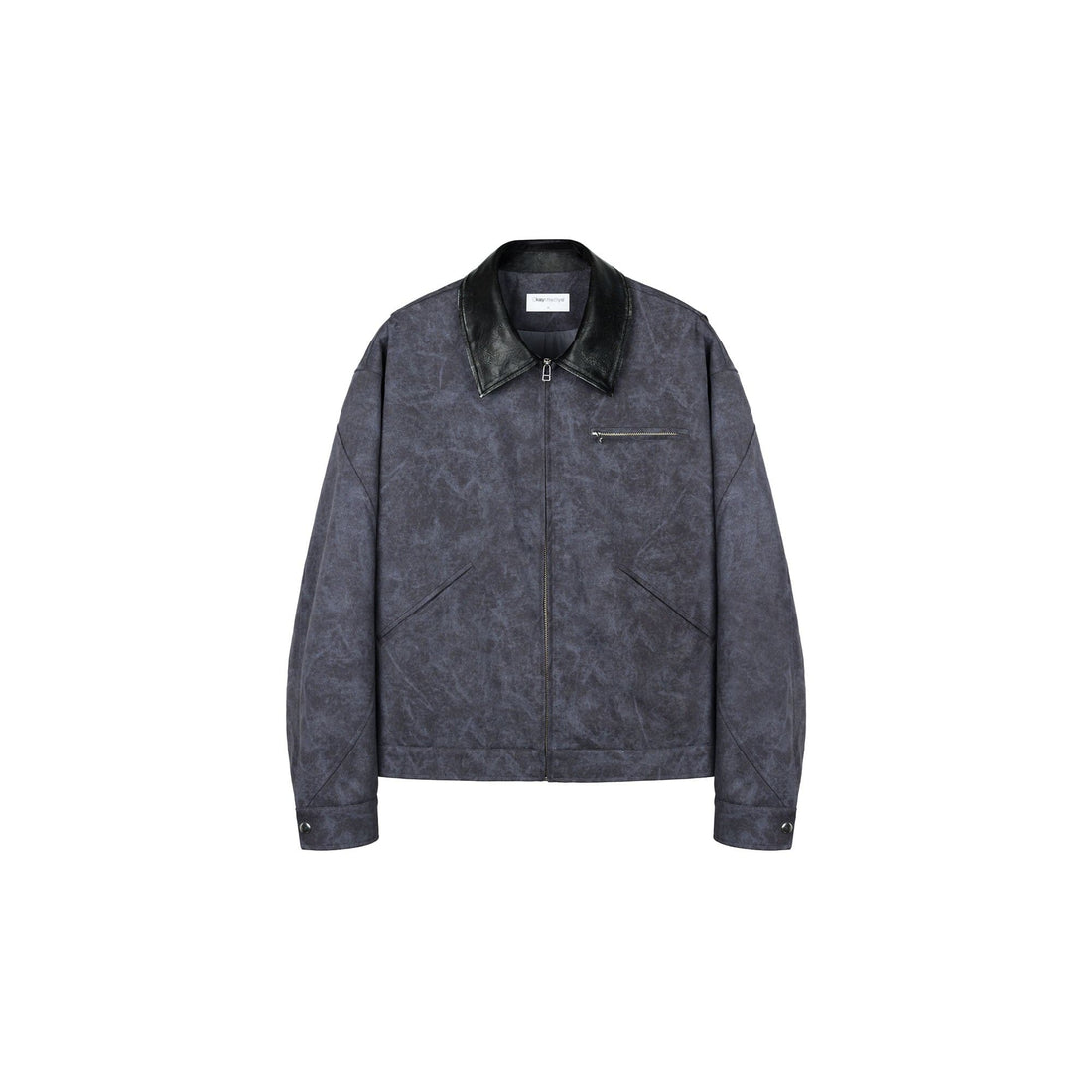 OKAYTHXBYE Essential Contrast Collar Washed Jacket-Jacket-Purple-S-Free Shipping Leatheretro