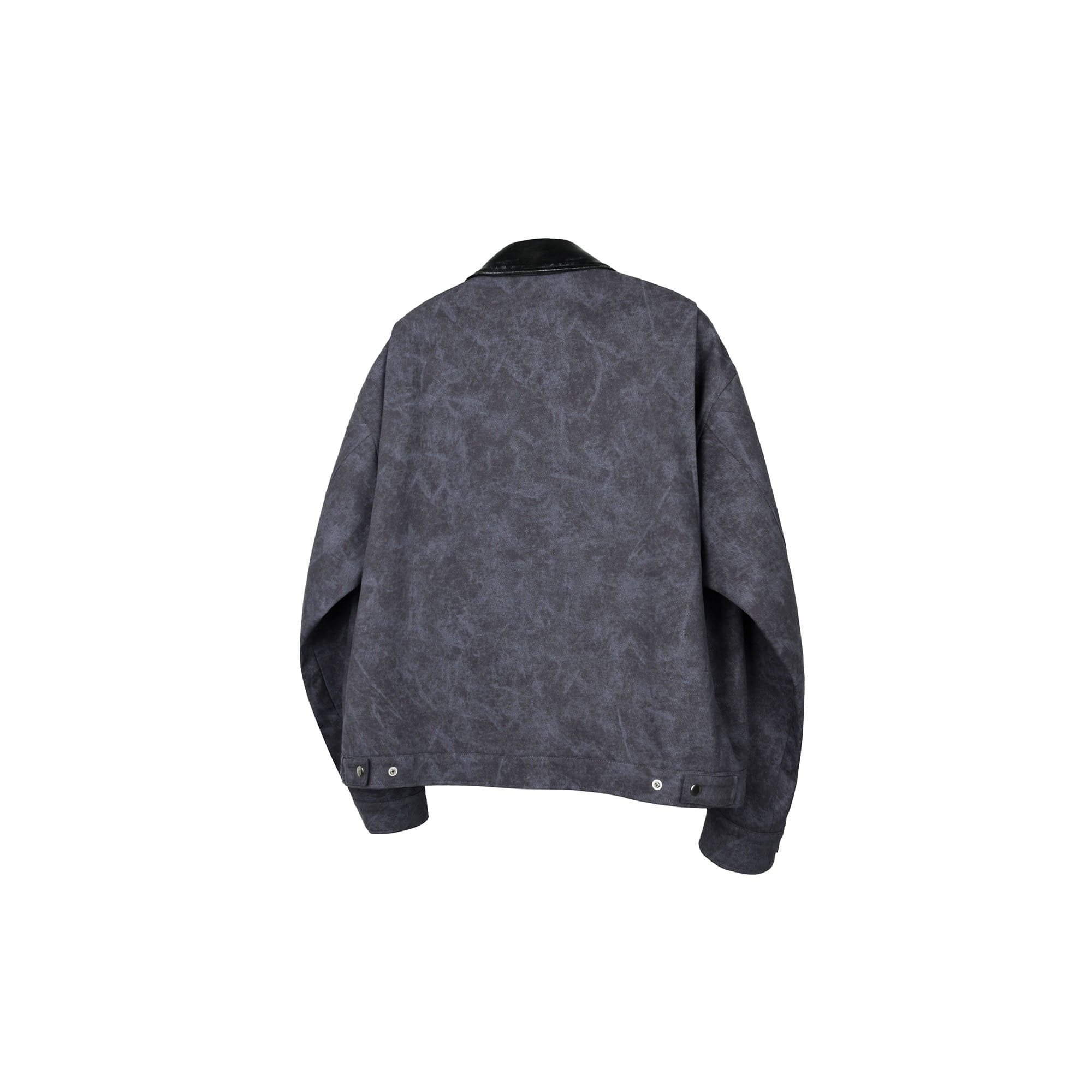 OKAYTHXBYE Essential Contrast Collar Washed Jacket-Jacket-Purple-S-Free Shipping Leatheretro