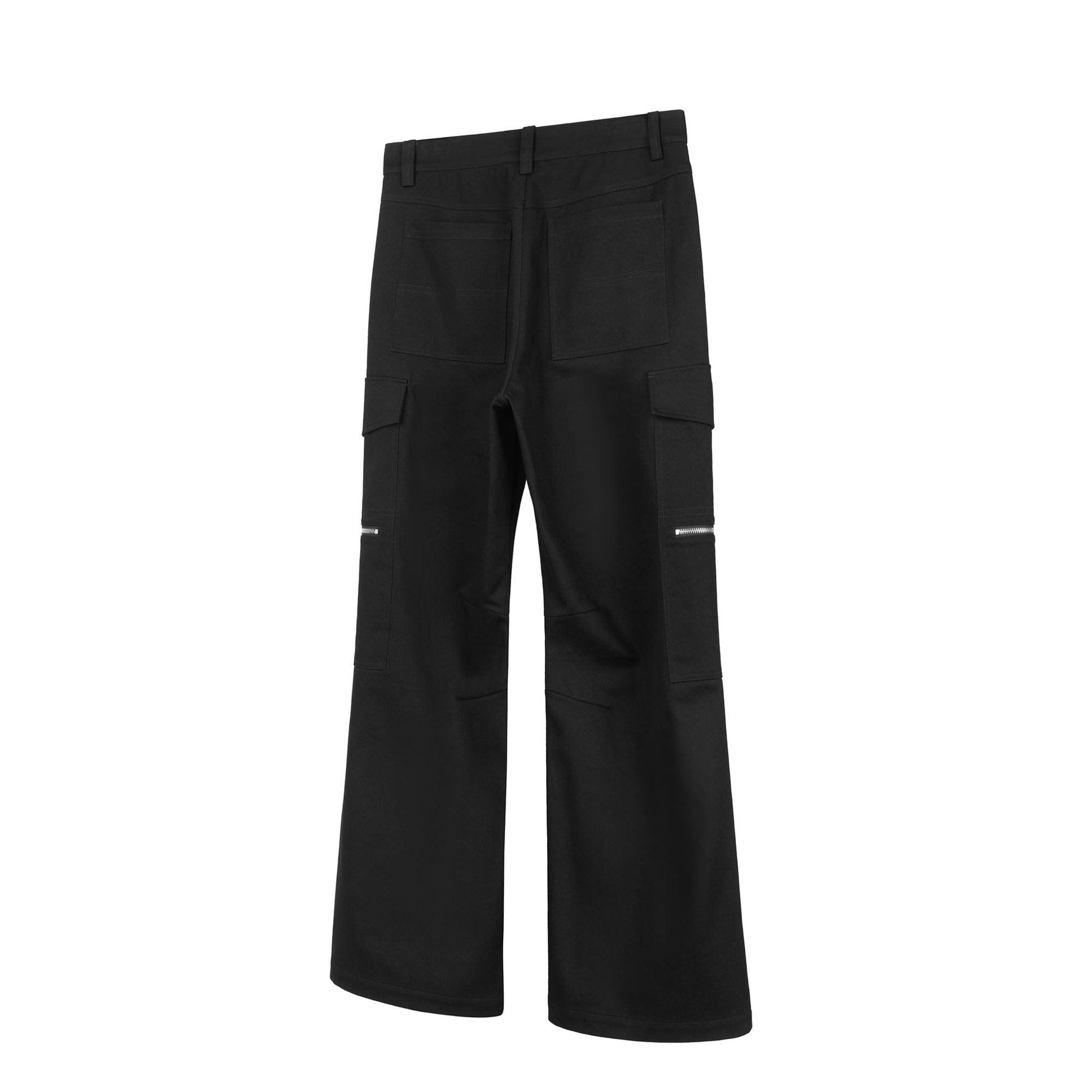 OKAYTHXBYE Muted Marble Multi-Pocket Panel Flared Cargo Pants-Pants-S-Beige-Free Shipping Leatheretro