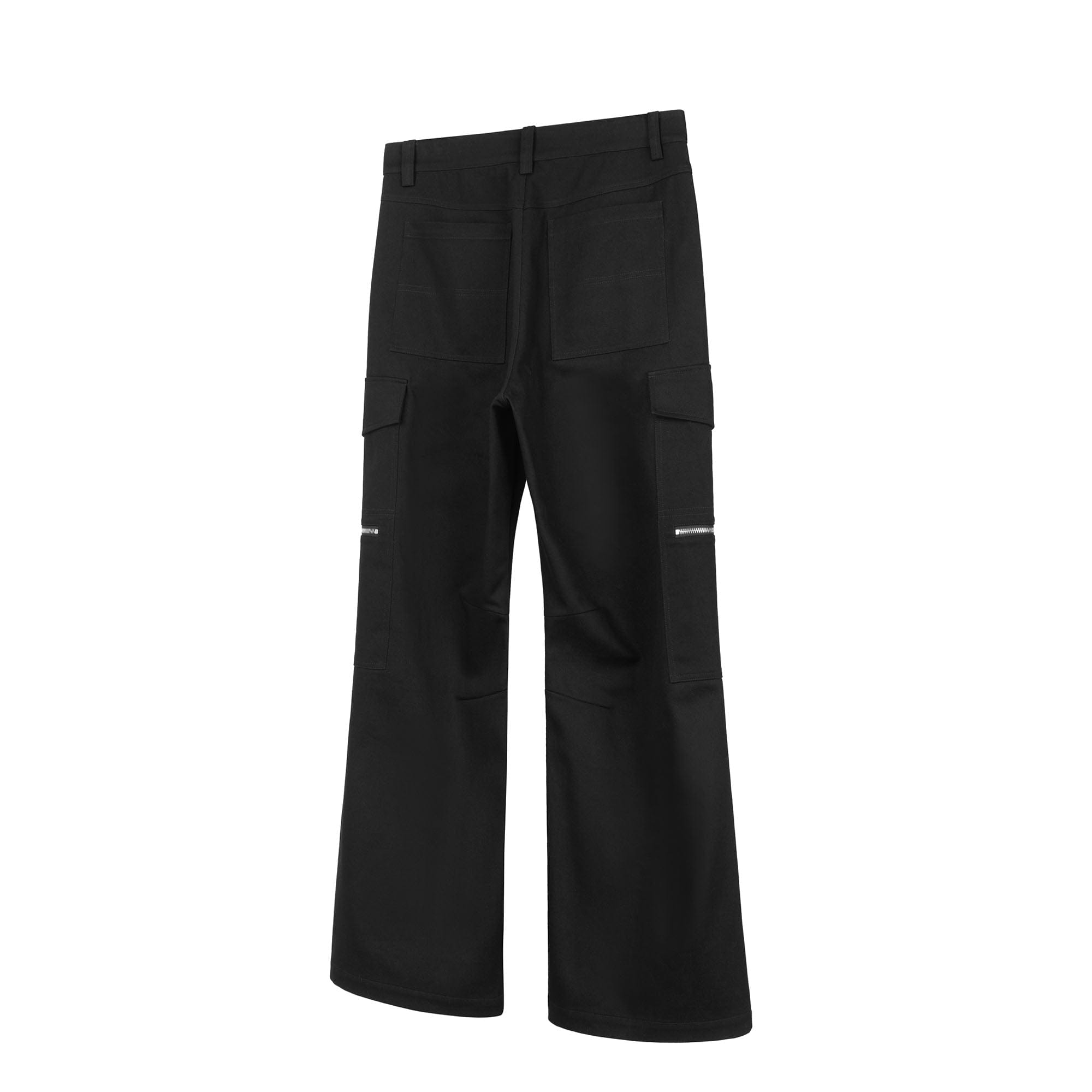 OKAYTHXBYE Muted Marble Multi-Pocket Panel Flared Cargo Pants-Pants-S-Beige-Free Shipping Leatheretro