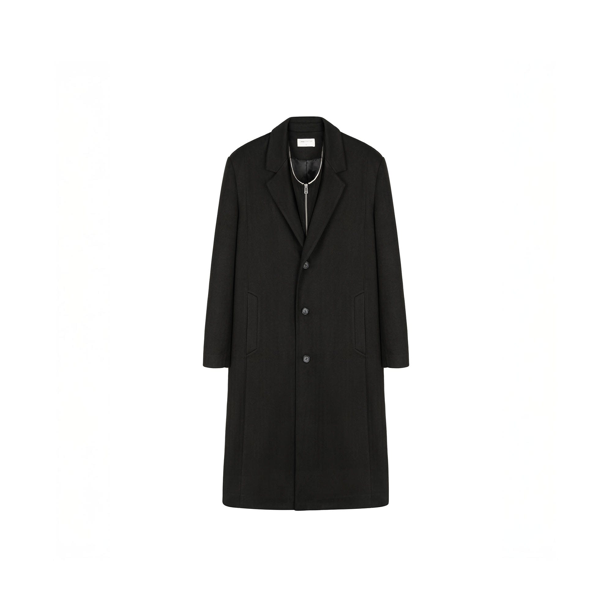 OKAYTHXBYE Convertible Jacquard Zip-Lapel Long Coat-Jacket-S-Free Shipping Leatheretro