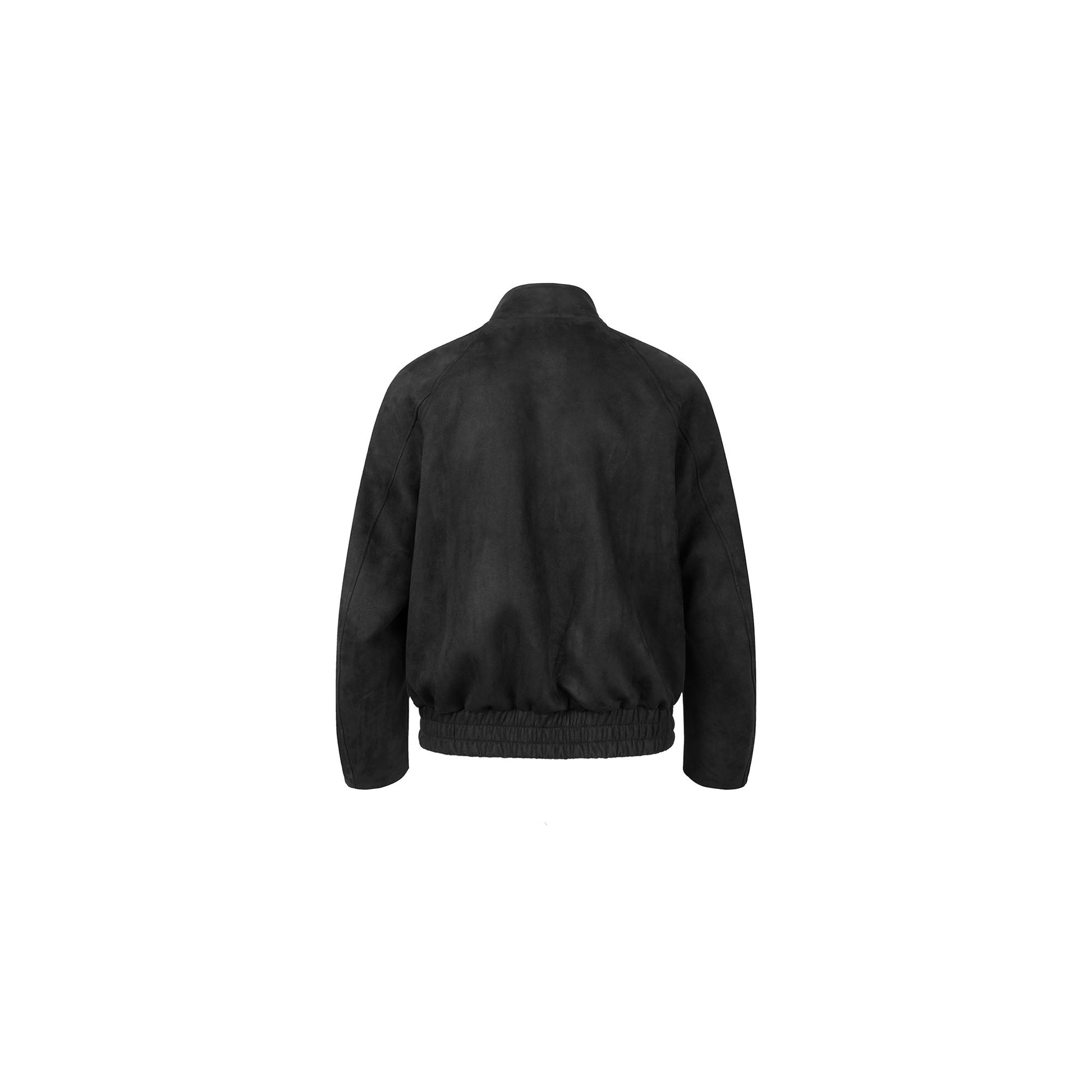 OKAYTHXBYE Contrast Collar Suede Jacket-Jacket-S-Black-Free Shipping Leatheretro